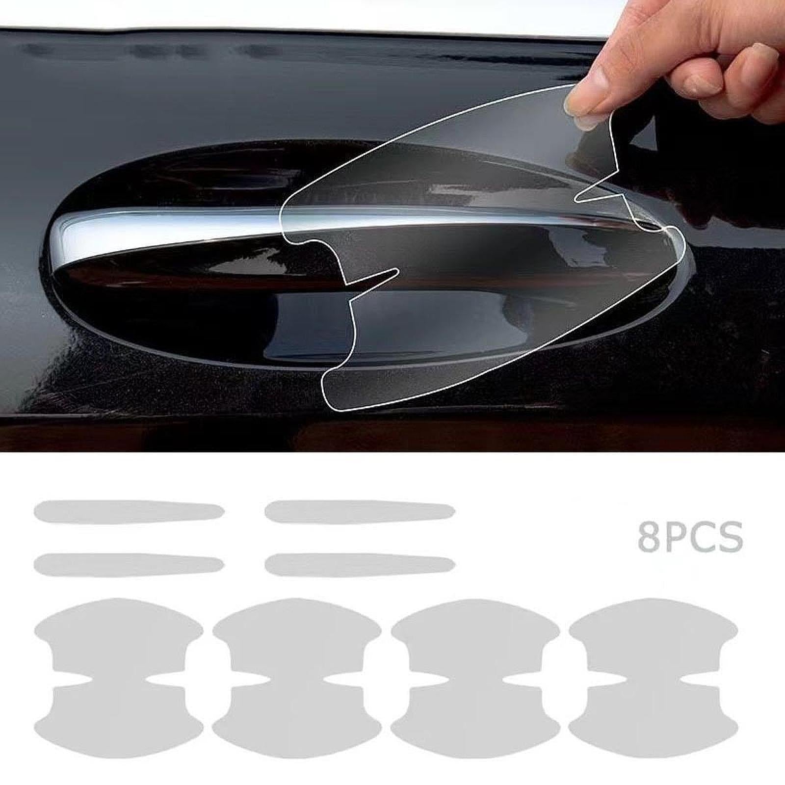 8Pcs Generic Car Door Handle Bowl Film Stickers Automotive Scratch Protector