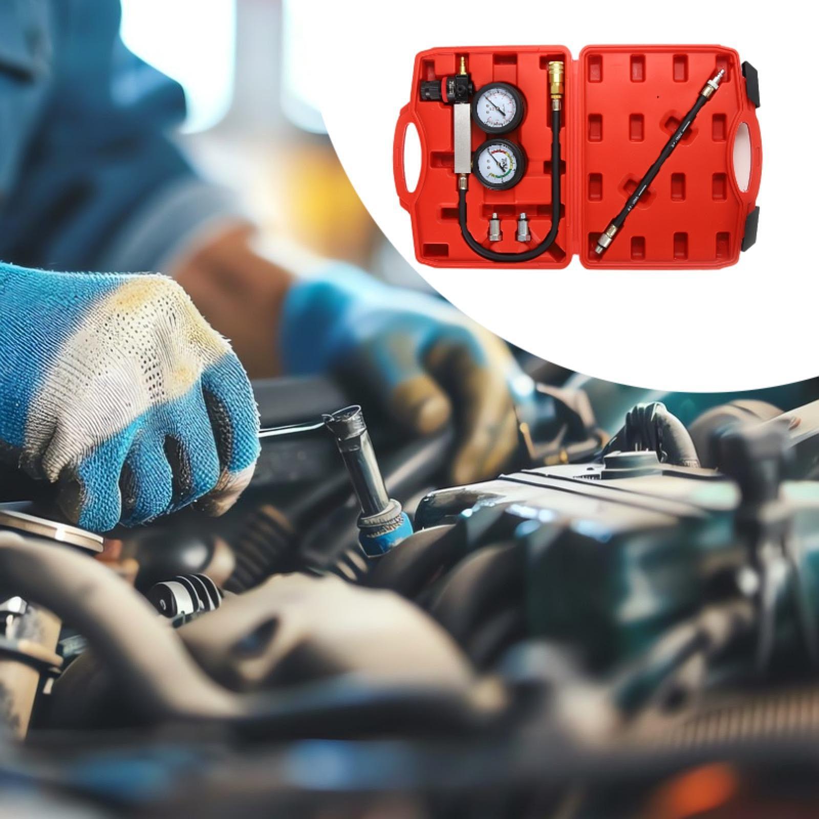 Engine Compression Tester Car Leakage Detector Cylinder Leak Down Tester Kit