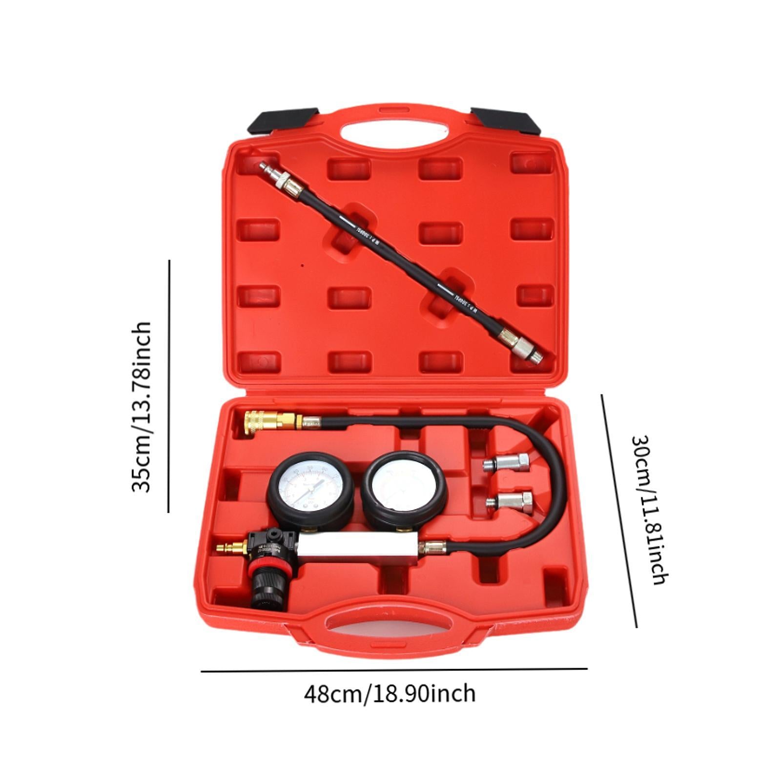 Engine Compression Tester Car Leakage Detector Cylinder Leak Down Tester Kit