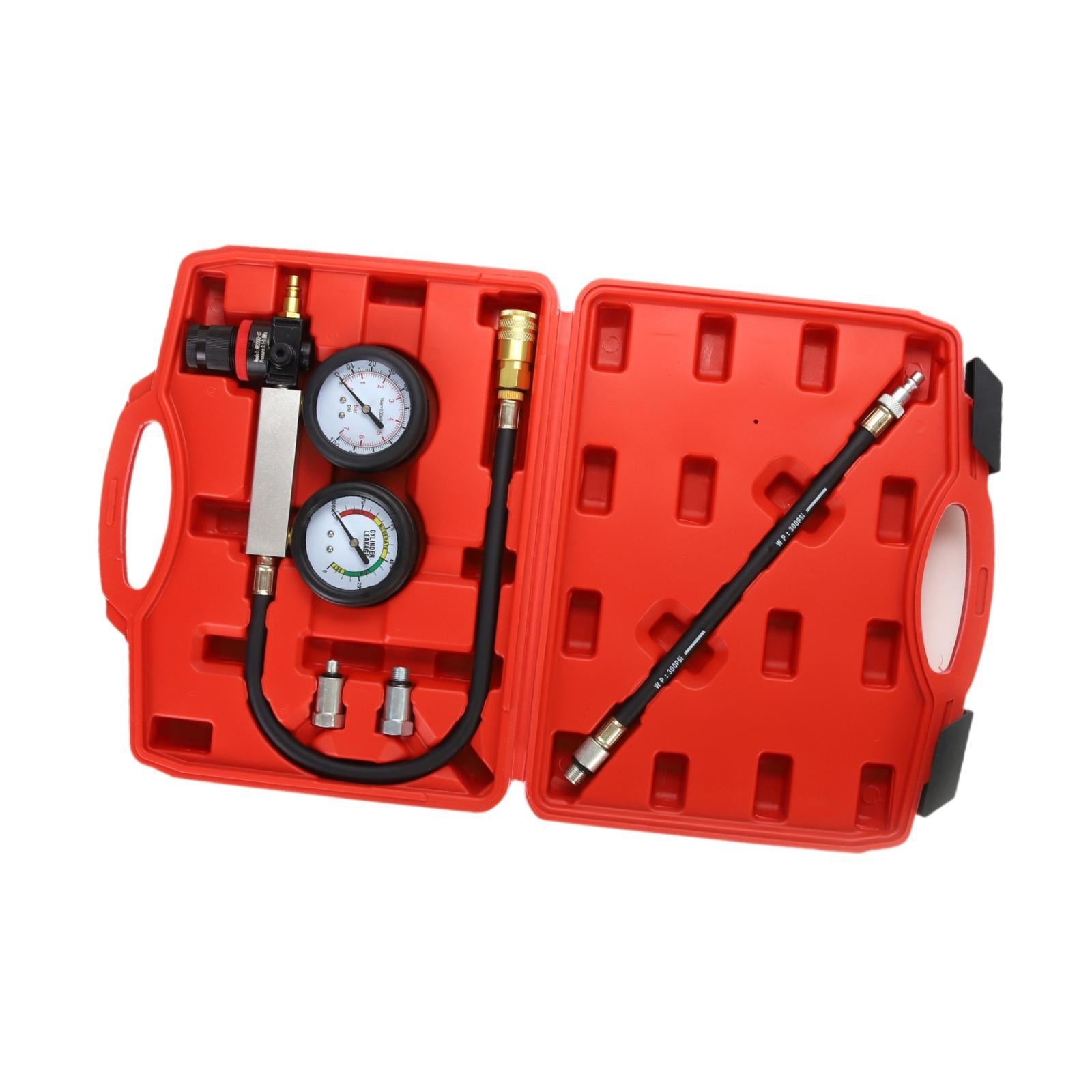 Engine Compression Tester Car Leakage Detector Cylinder Leak Down Tester Kit