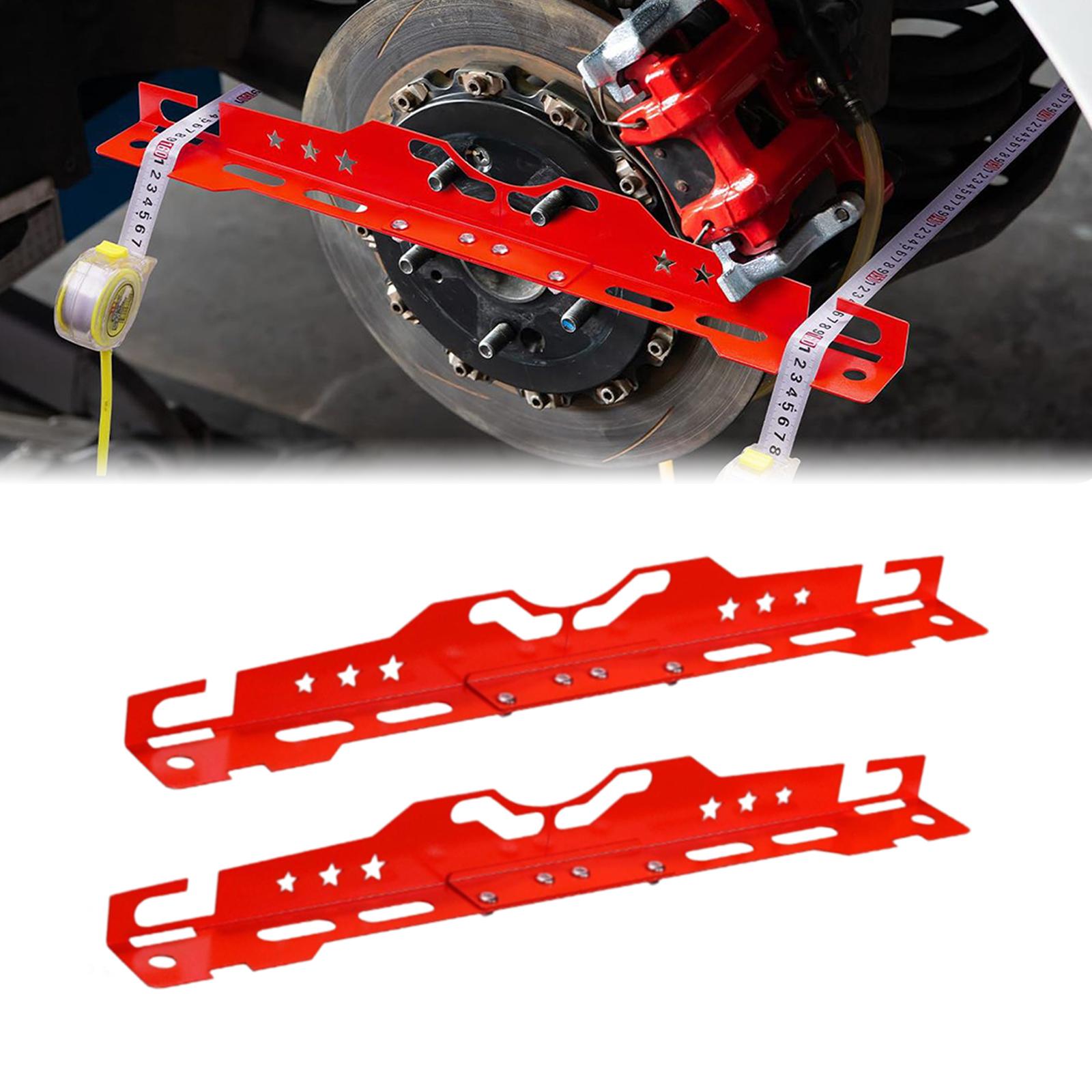 2x Heavy Duty Wheel Alignment Tools Aluminum Alloy for Truck Automotive Red