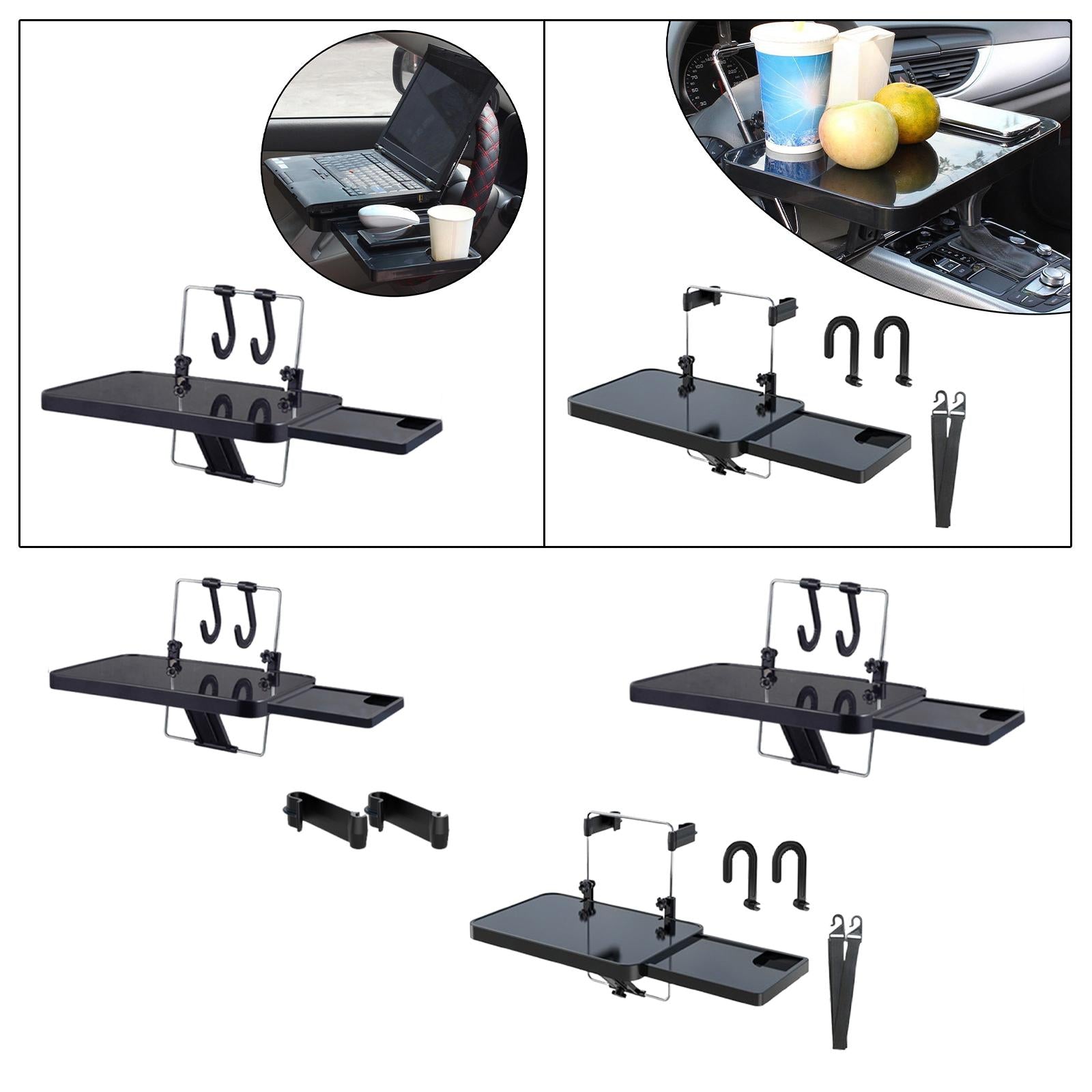 Car Steering Wheel Seat Tray Foldable Car Backseat Organizer for Eating Style A