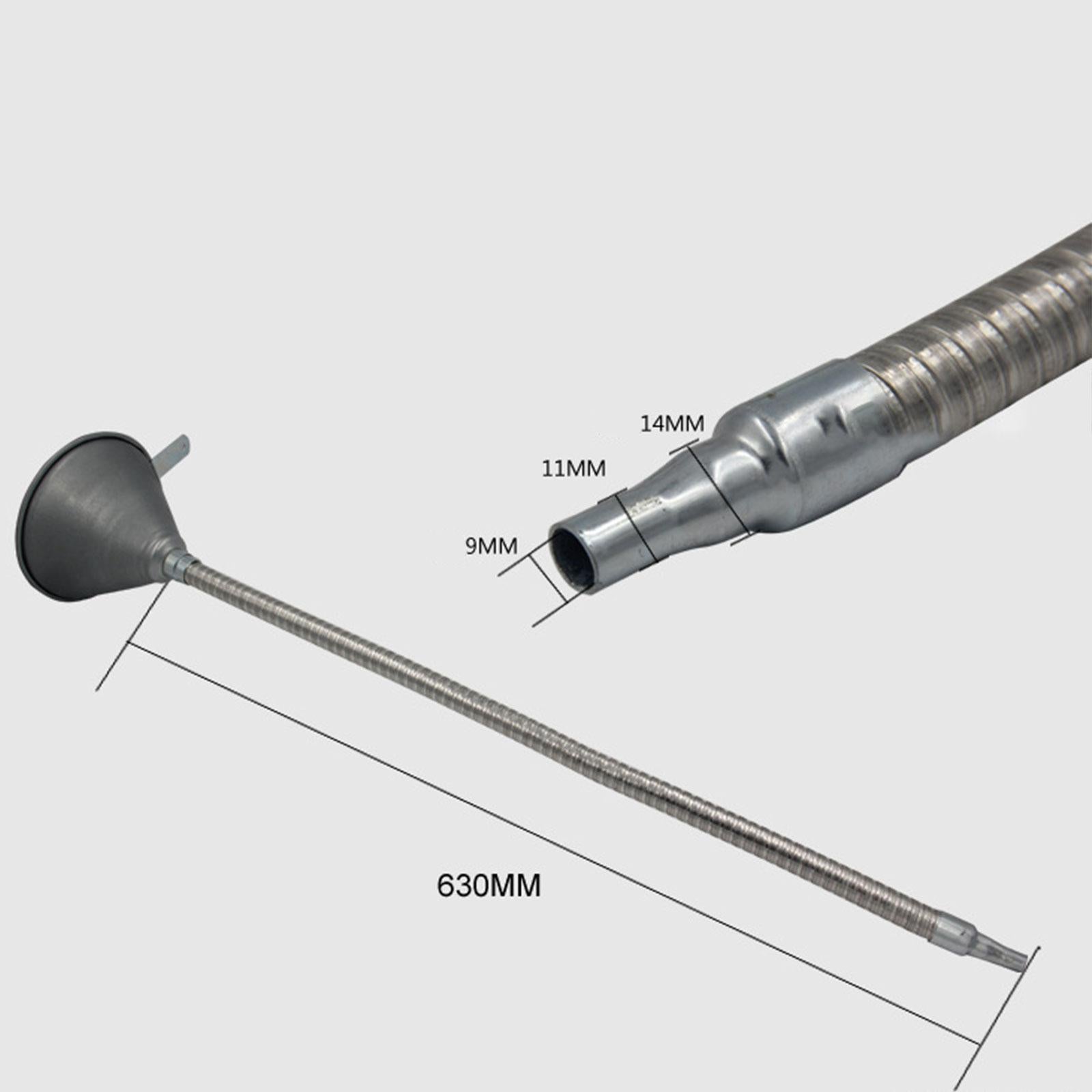 Spout Funnel Automotive Use Portable Metal Funnel for Oils Fuel Liquids 630mm Funnel
