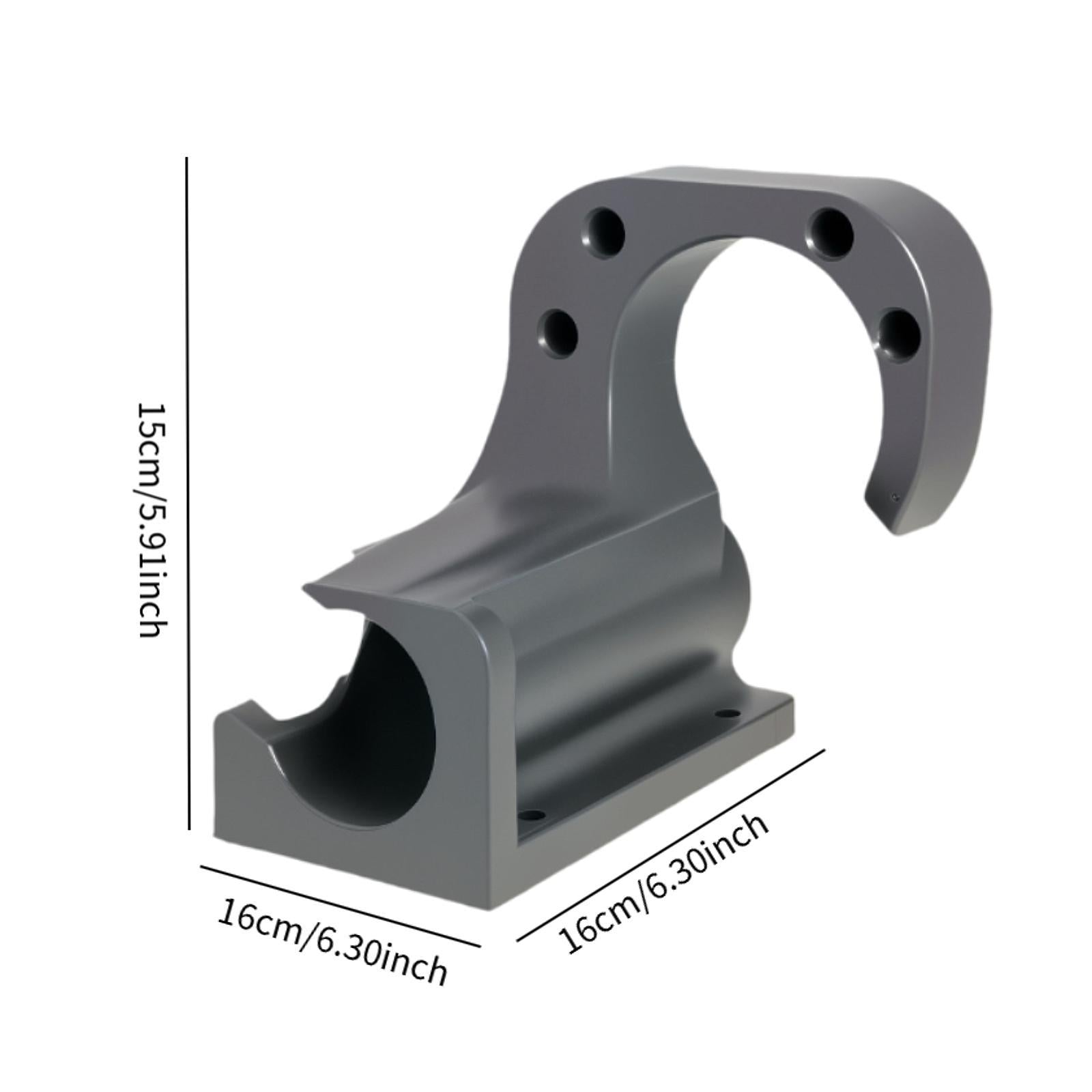 Car Washer Hose Holder Wall Mounted Bracket for Repair Shop Yard Garden Dark Gray