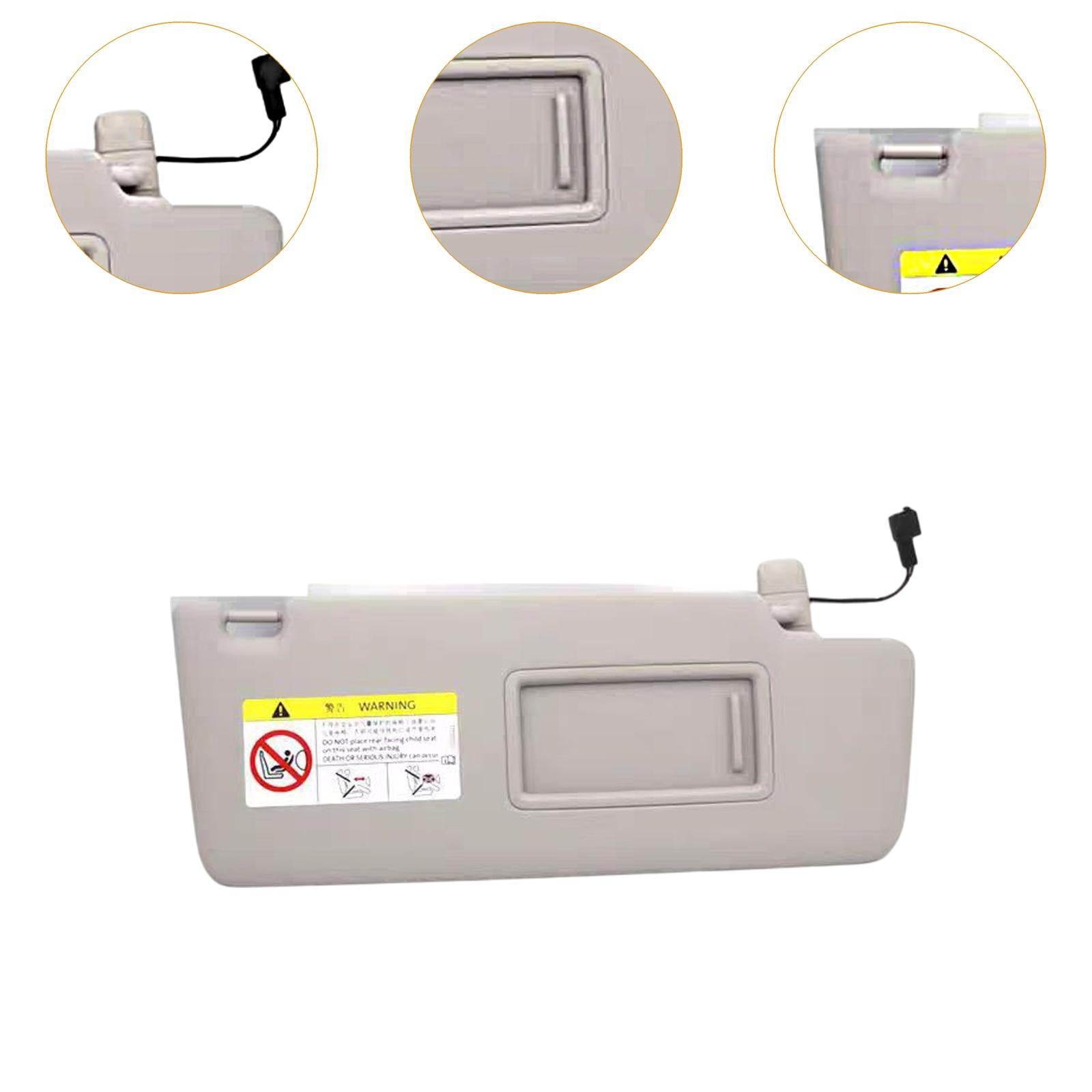 Front Sun Visor with Makeup Mirror Vehicle Replacing for VW Golf MK7 cc Right 5GG857552