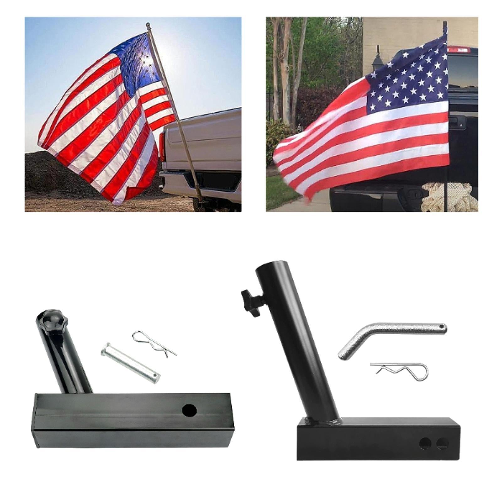 Flag Pole Mount Heavy Duty Black Flagpole Holder for Rvs Trucks Simple Hole