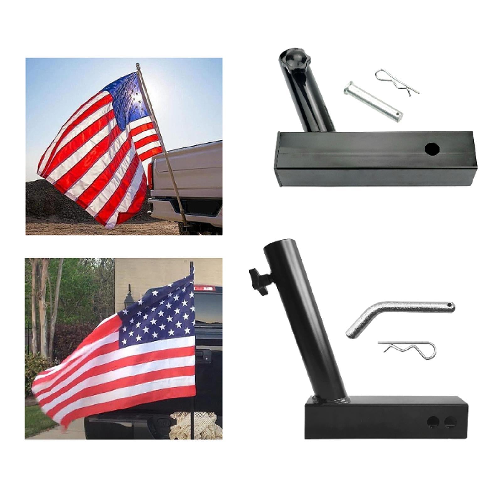 Flag Pole Mount Heavy Duty Black Flagpole Holder for Rvs Trucks Simple Hole