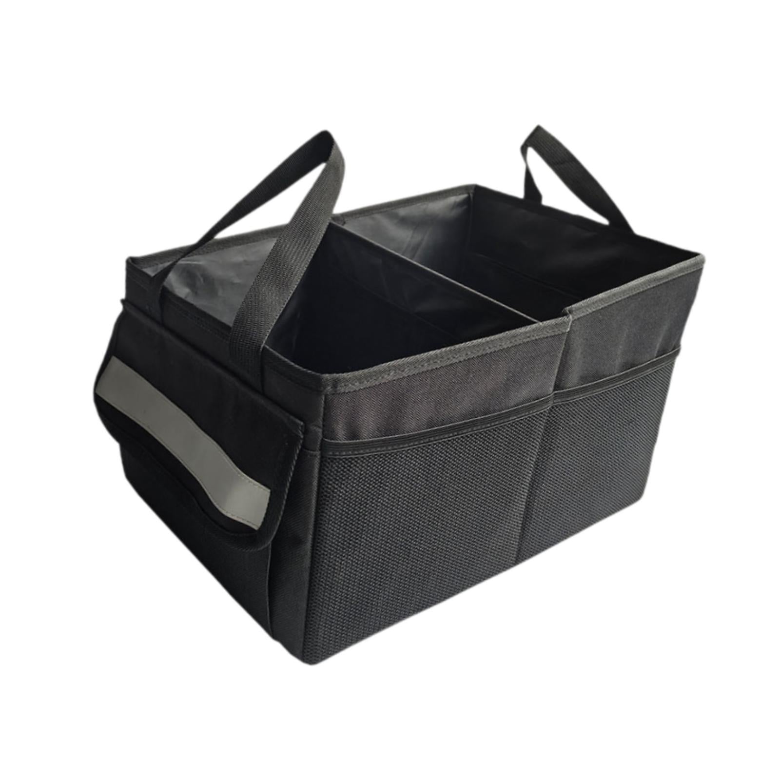 Car Trunk Organizer Black for SUV Truck Sedan Grocery Cargo