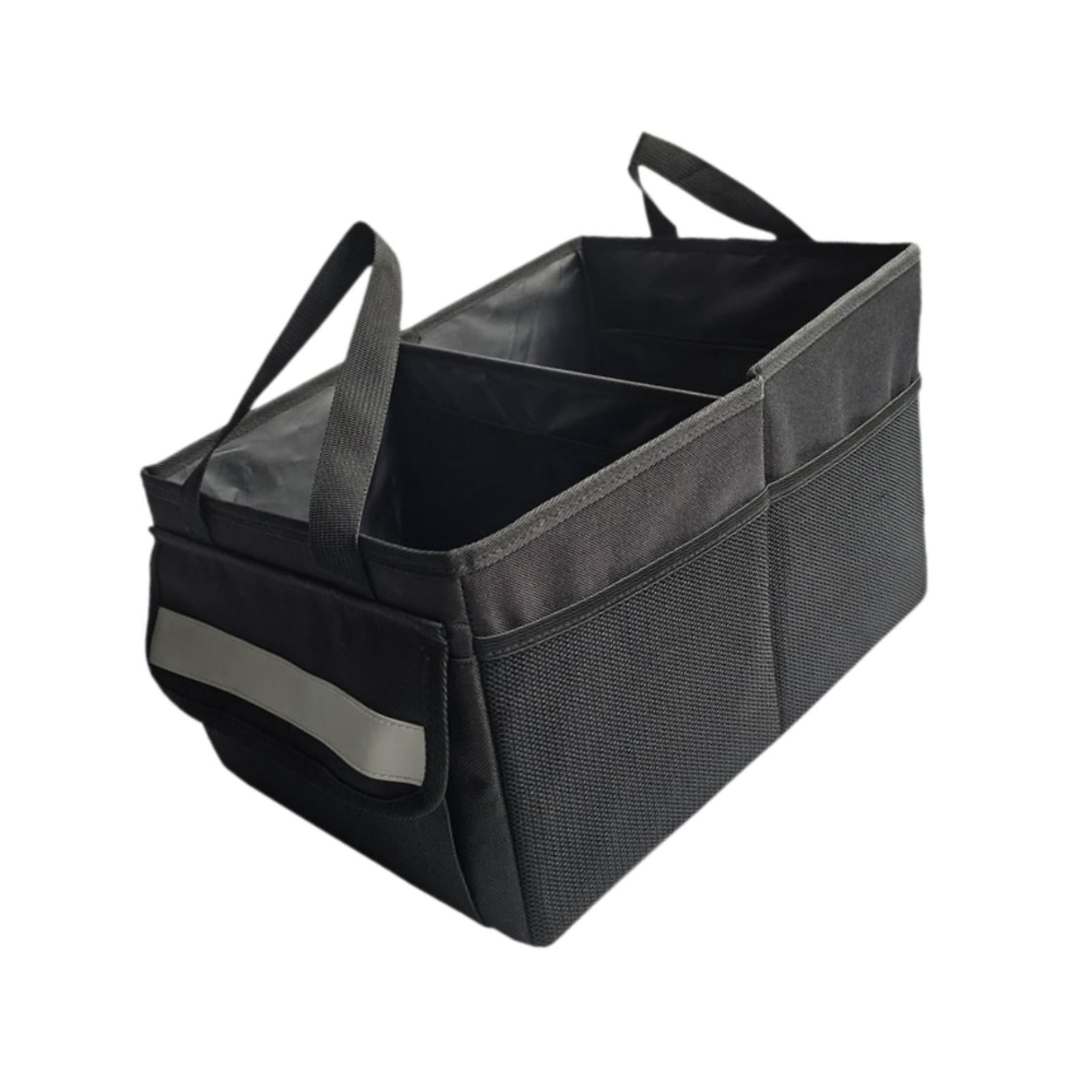 Car Trunk Organizer Black for SUV Truck Sedan Grocery Cargo