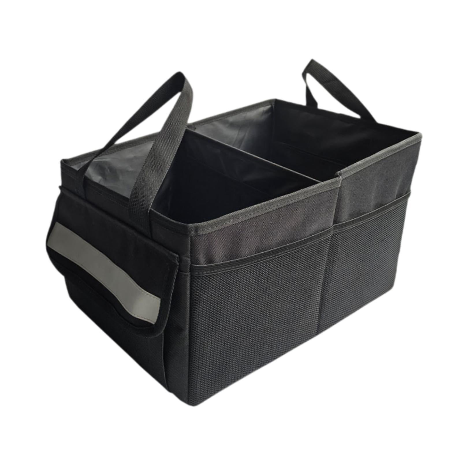 Car Trunk Organizer Black for SUV Truck Sedan Grocery Cargo