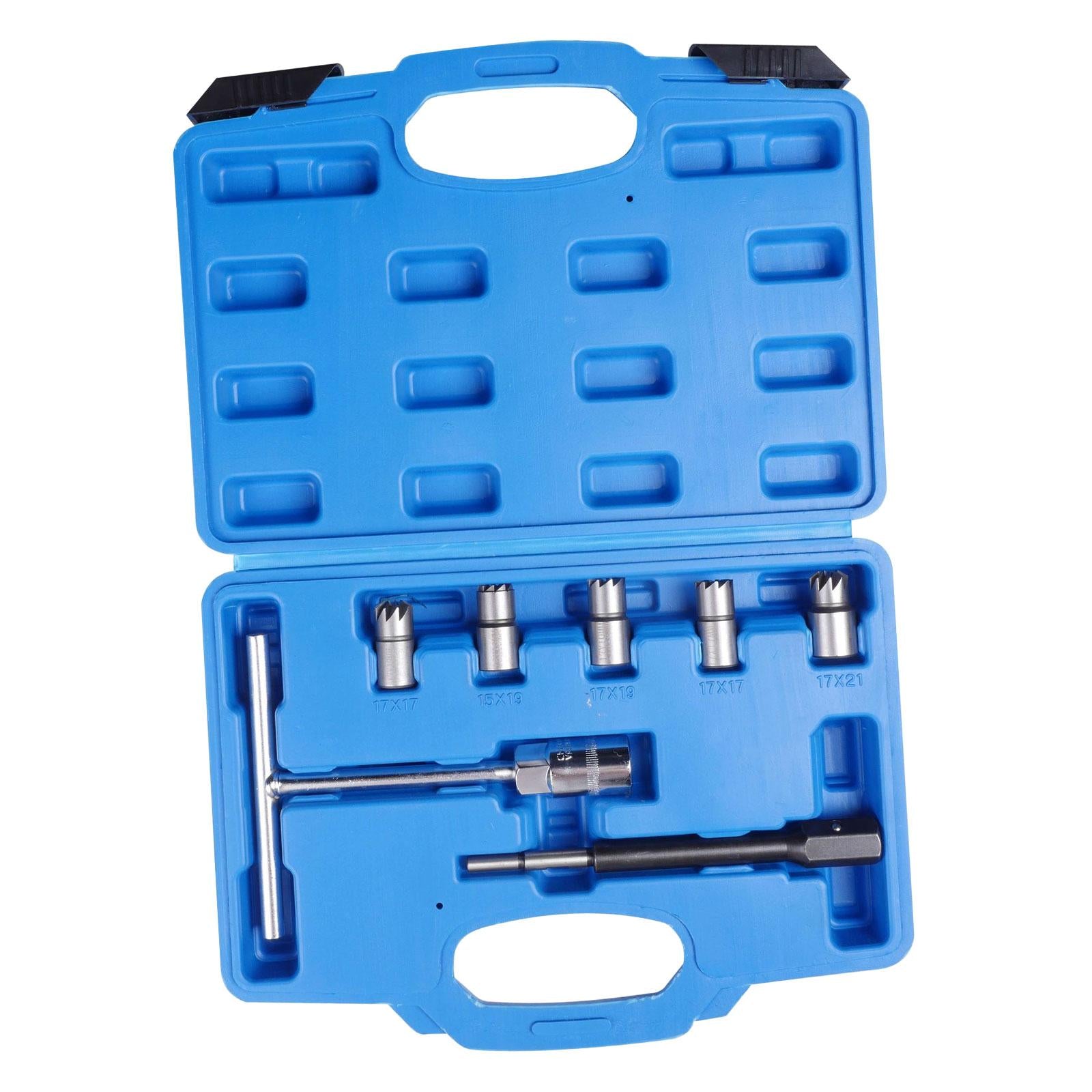 Diesel Injector Seat Cutter Tool Set Automotive Accessories with Storage Box 10Pcs