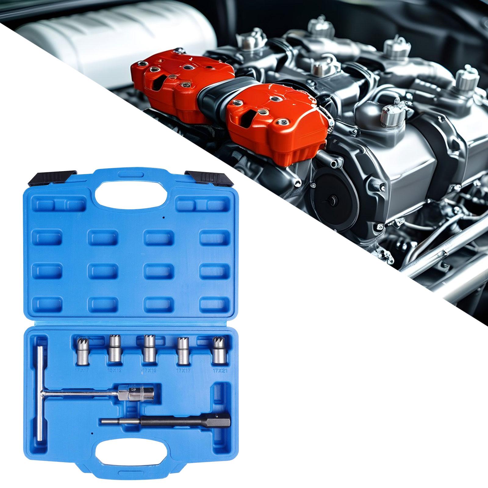Diesel Injector Seat Cutter Tool Set Automotive Accessories with Storage Box 10Pcs