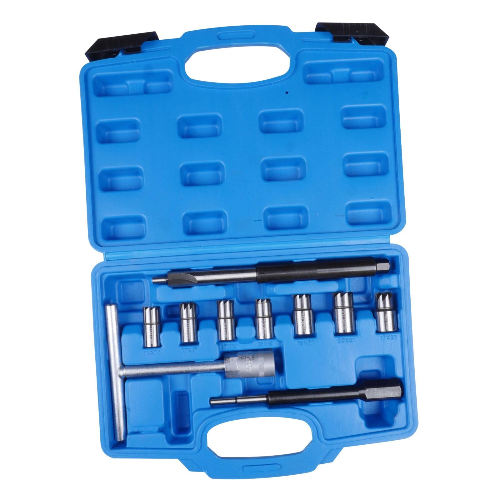Diesel Injector Seat Cutter Tool Set Automotive Accessories with Storage Box 7Pcs