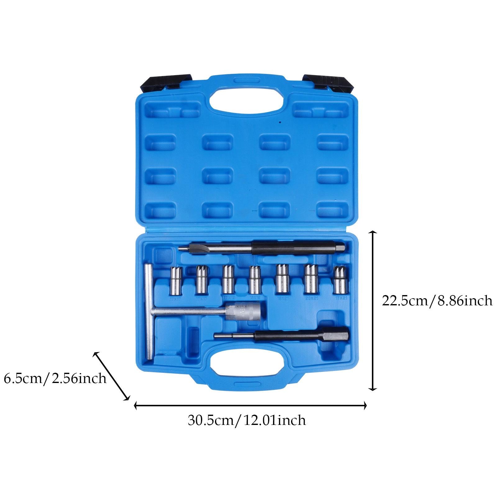 Diesel Injector Seat Cutter Tool Set Automotive Accessories with Storage Box 7Pcs