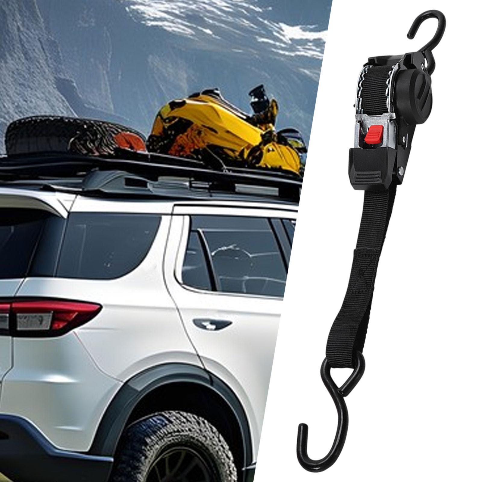 Retractable Ratchet Strap Auto Retract Ratchet Tie Down Strap for Kayak