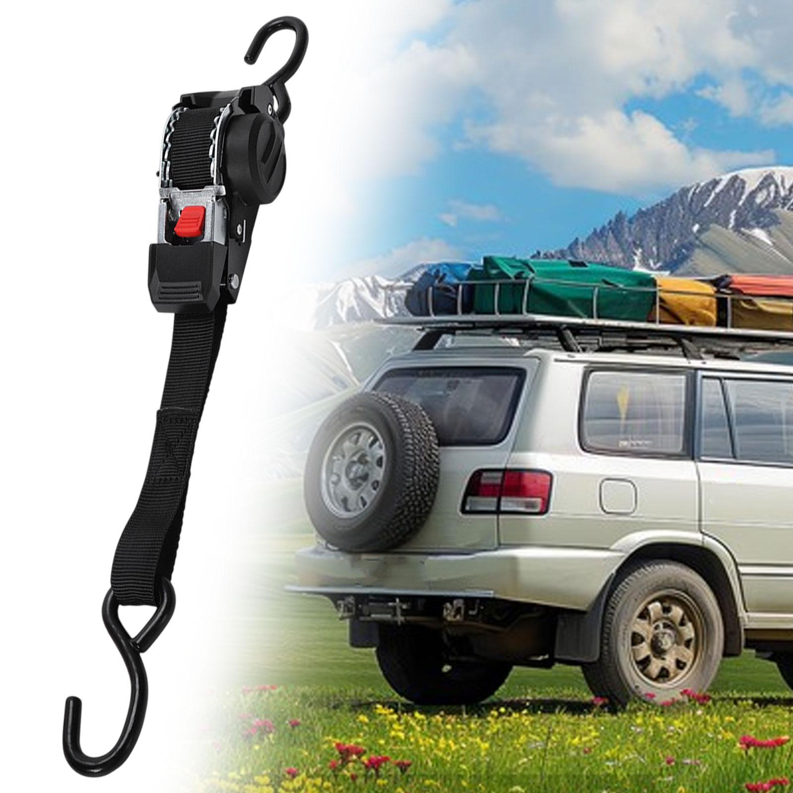 Retractable Ratchet Strap Auto Retract Ratchet Tie Down Strap for Kayak