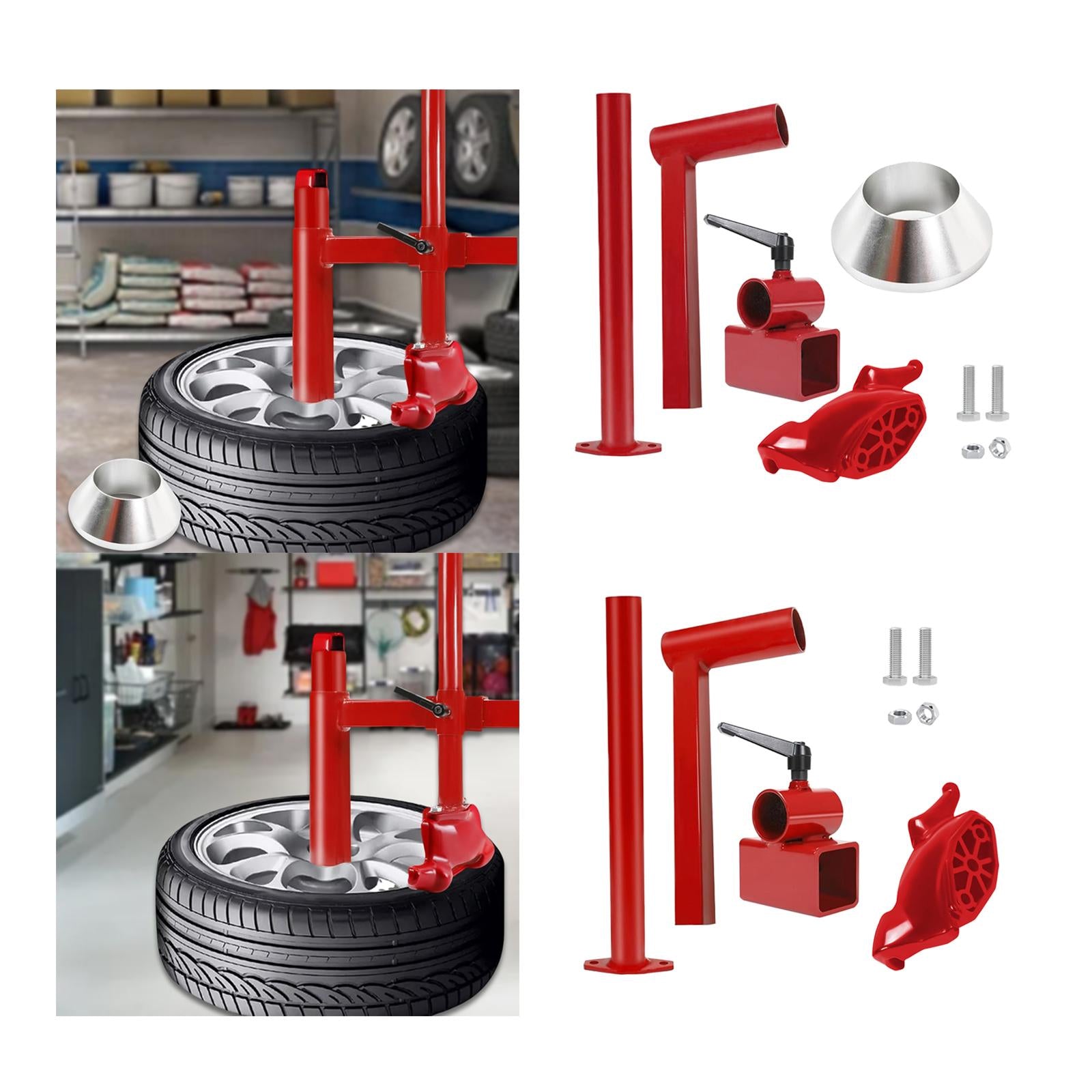 Manual Tire Changer Duck Head Kit Household Sturdy Removal and Mounting Tool With Silvery Cone