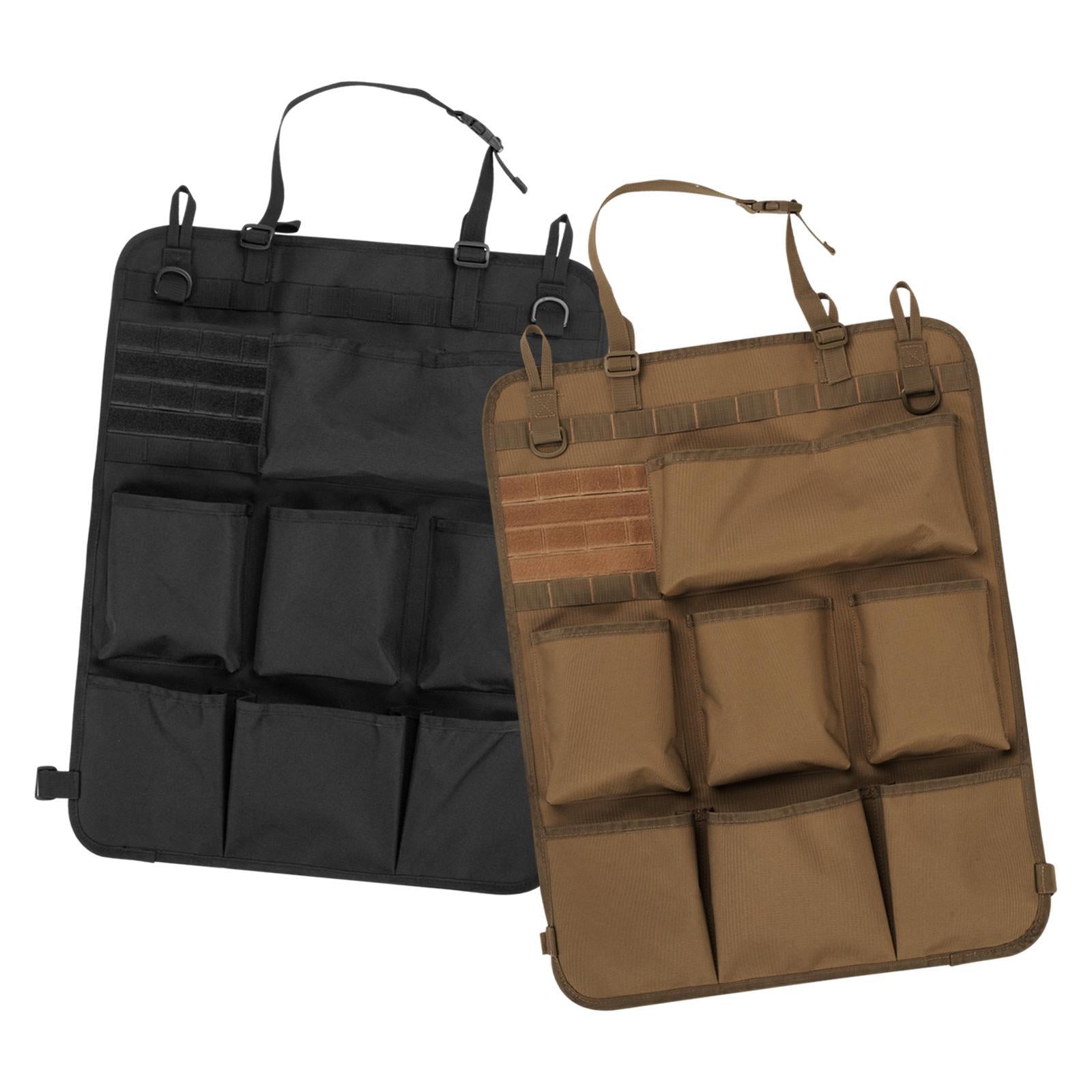 Backseat Car Organizer Car Seatback Storage Bag for Water Bottles Books Black