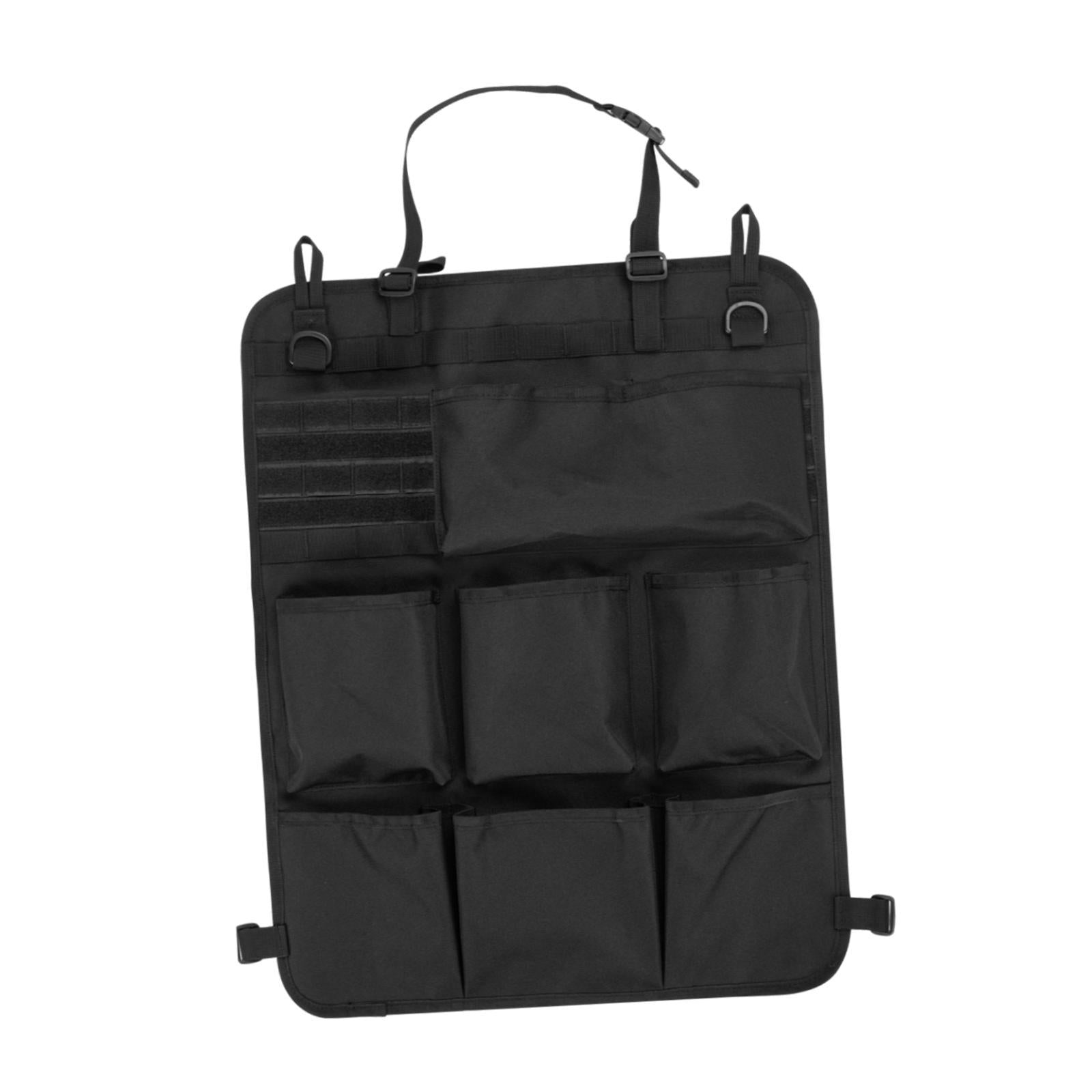 Backseat Car Organizer Car Seatback Storage Bag for Water Bottles Books Black