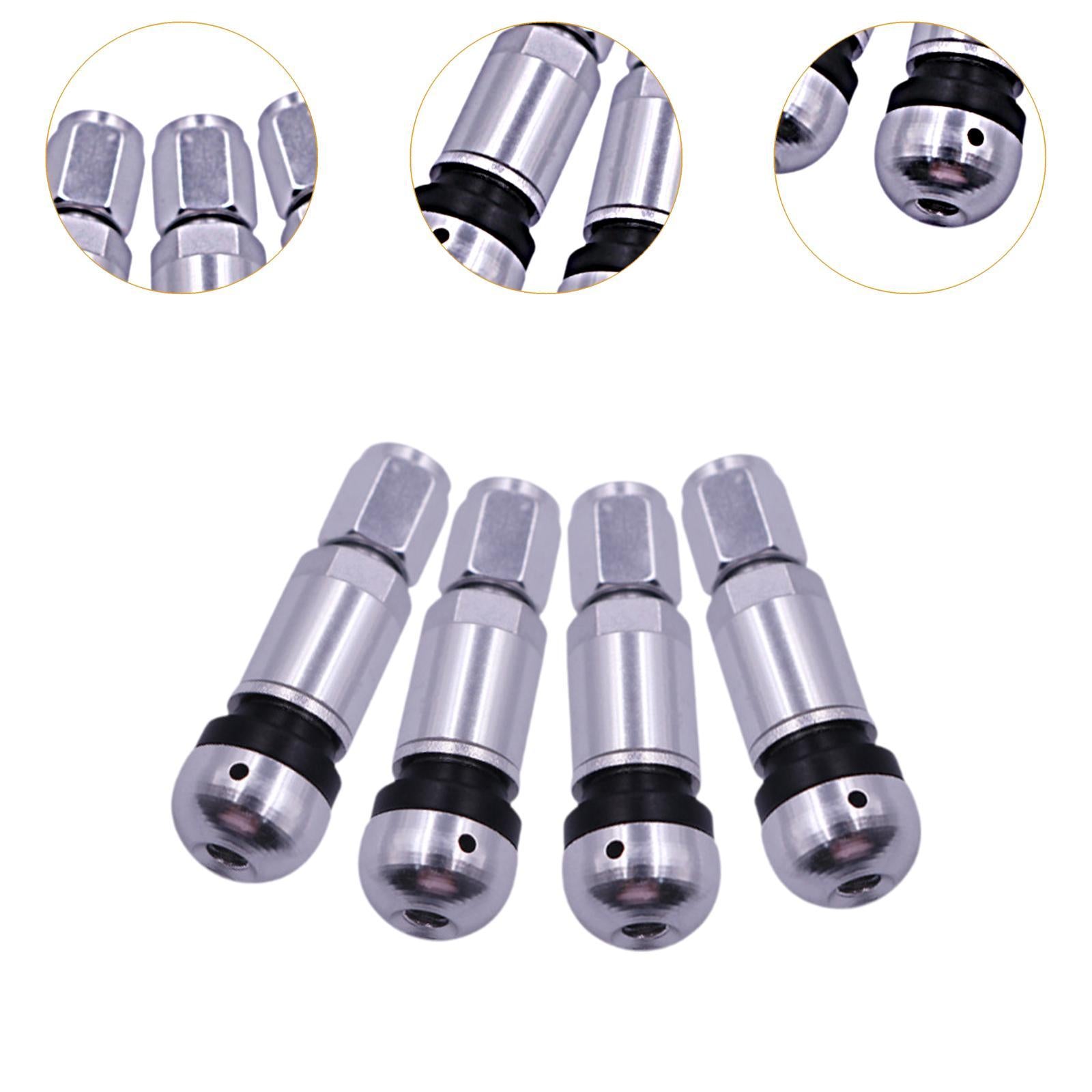4 Pieces Bolt in Tire Valve Stem Caps Premium Car Accessories Aluminum Alloy