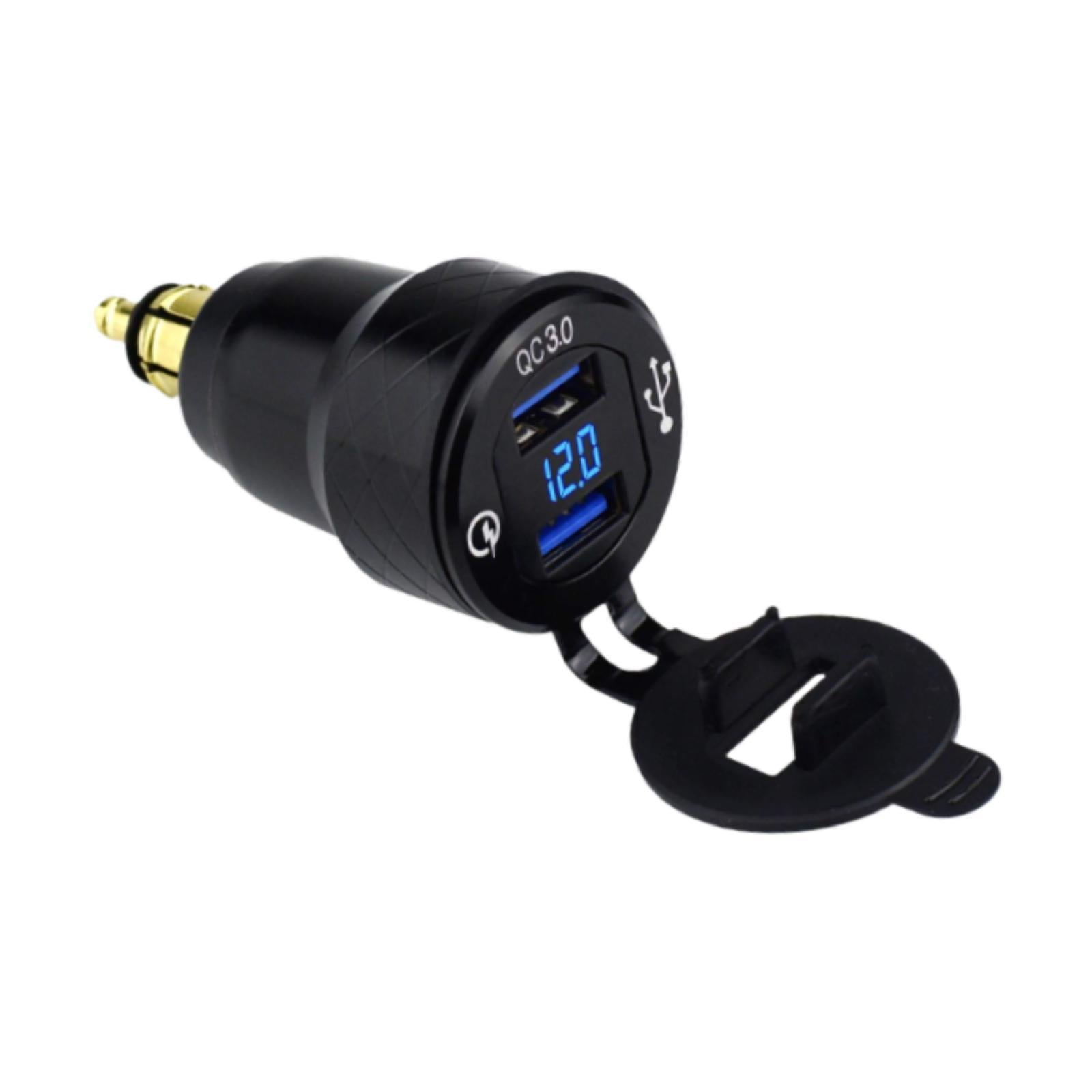 Plug to USB Charger Adapter with Dust Cover Plug and Play with LED Voltmeter