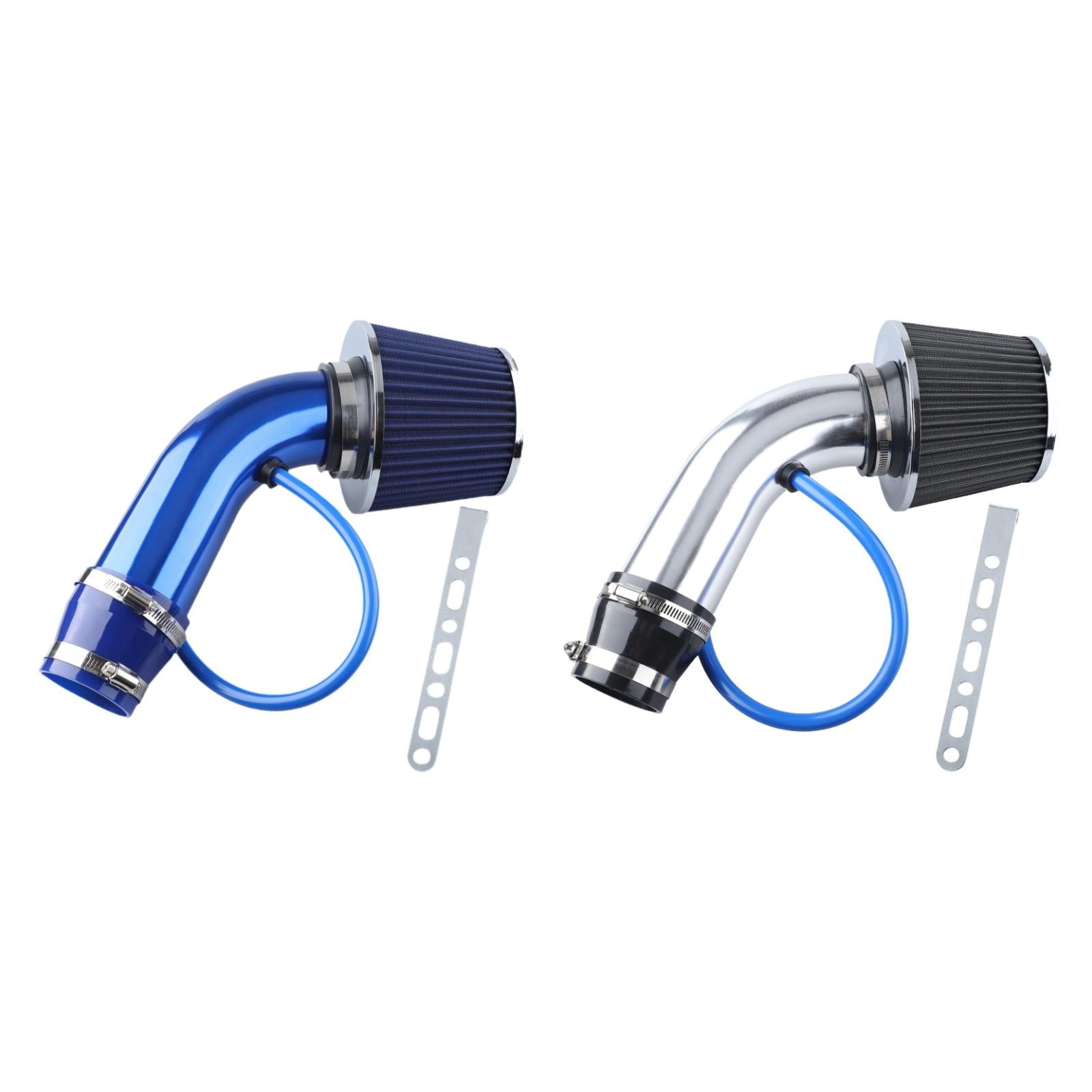Cool Air Intake Set Easy to Install Aluminum Replacing Automotive 76mm 3inch Blue