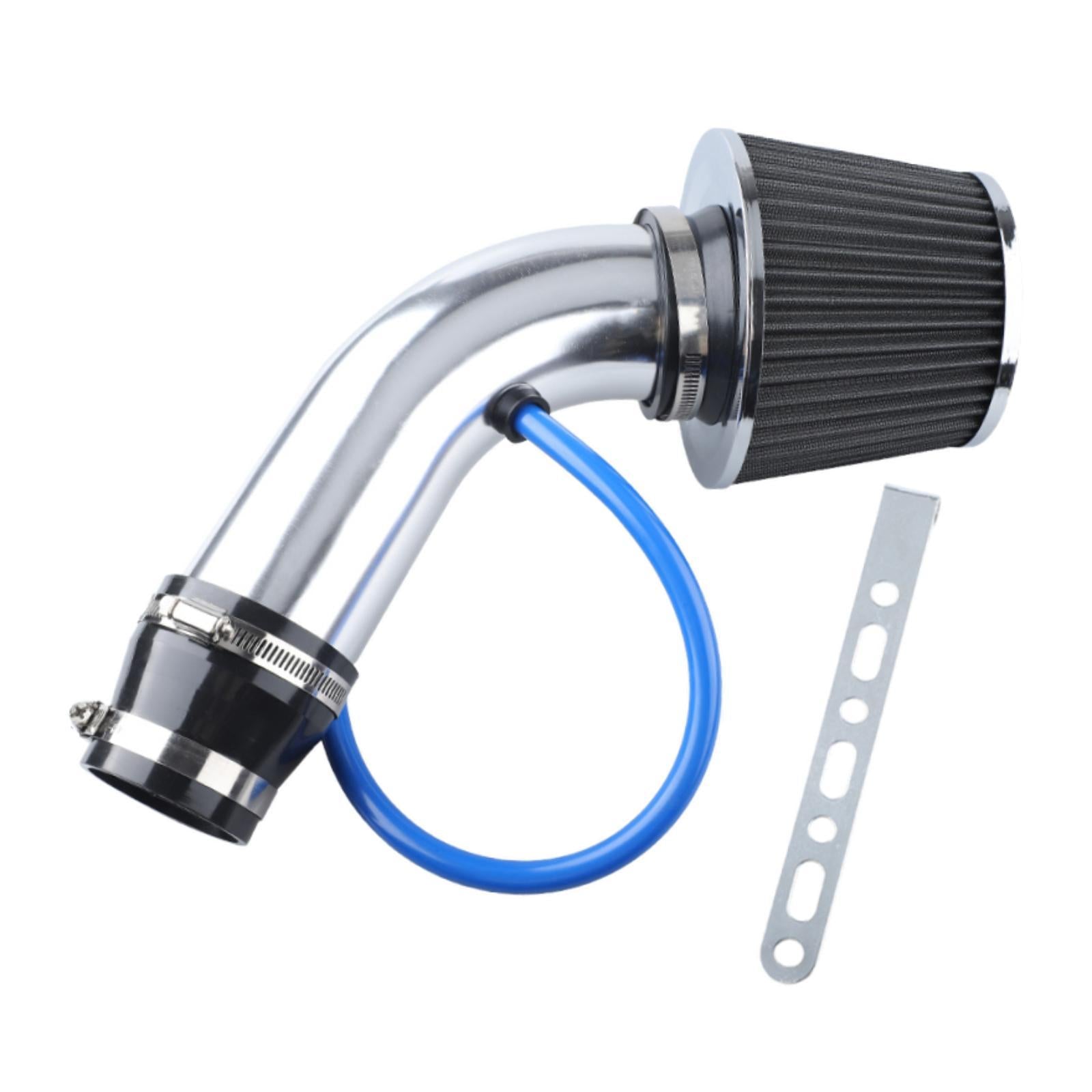 Cool Air Intake Set Easy to Install Aluminum Replacing Automotive 76mm 3inch Silver
