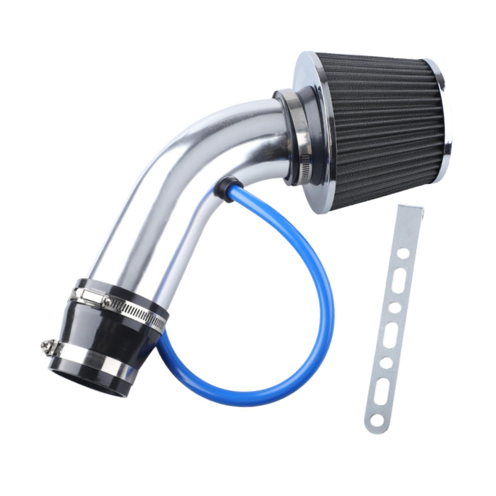 Cool Air Intake Set Easy to Install Aluminum Replacing Automotive 76mm 3inch Silver