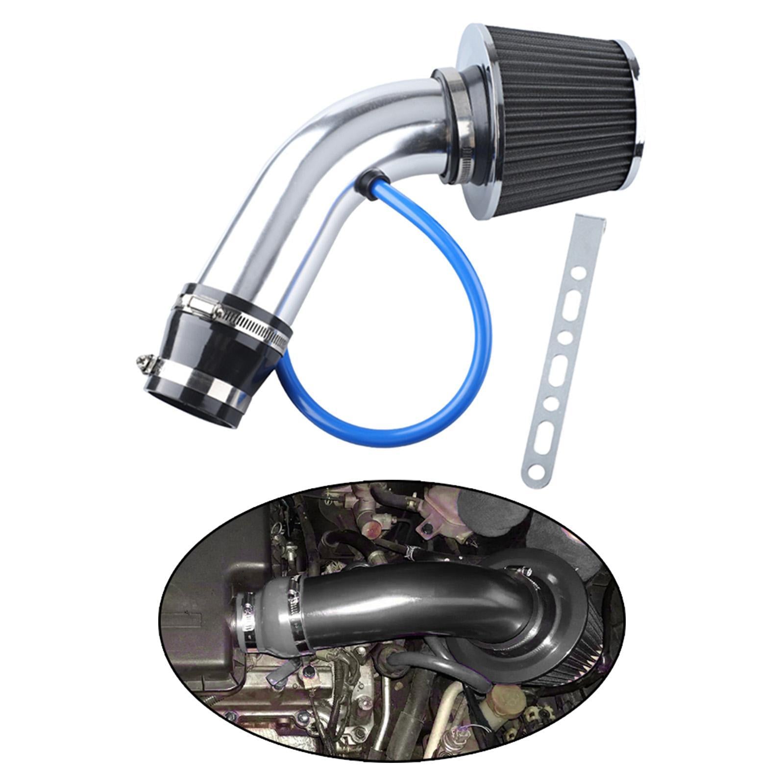 Cool Air Intake Set Easy to Install Aluminum Replacing Automotive 76mm 3inch Silver