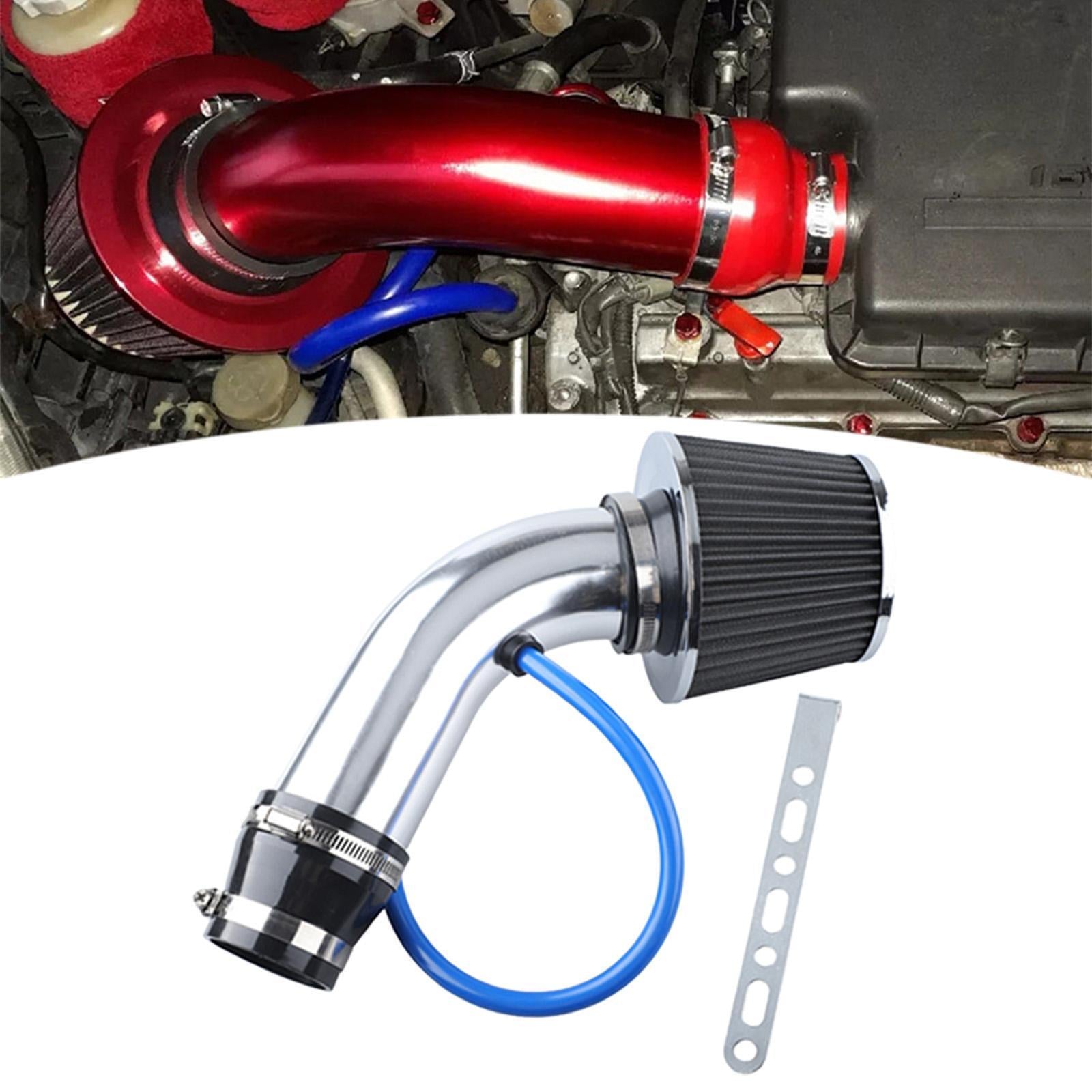 Cool Air Intake Set Easy to Install Aluminum Replacing Automotive 76mm 3inch Silver