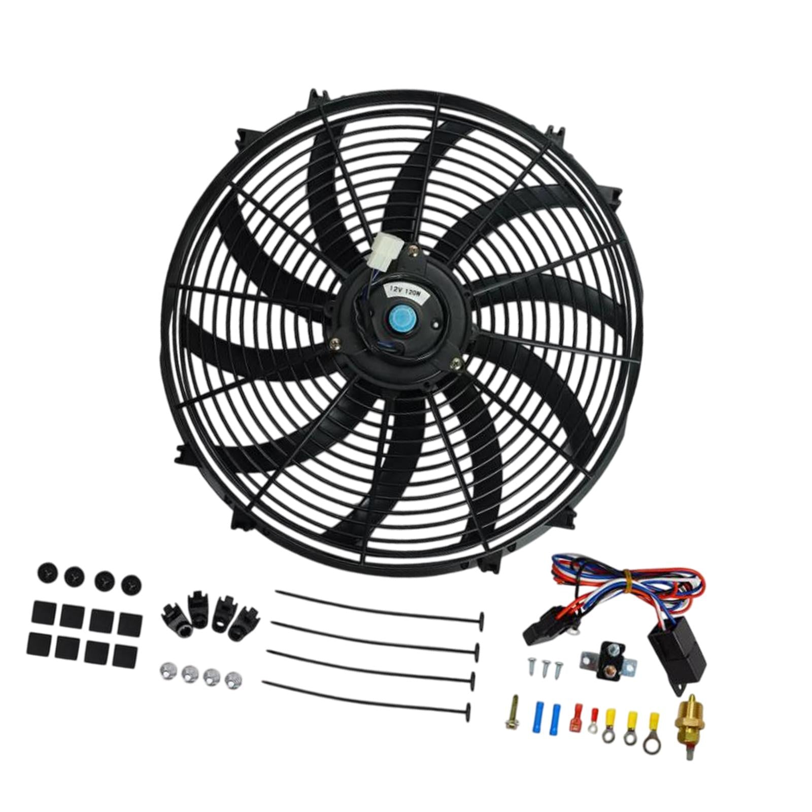 16 Slim Fan Push Pull Auto Accessories Assembly Kit Easy to Install Generic"