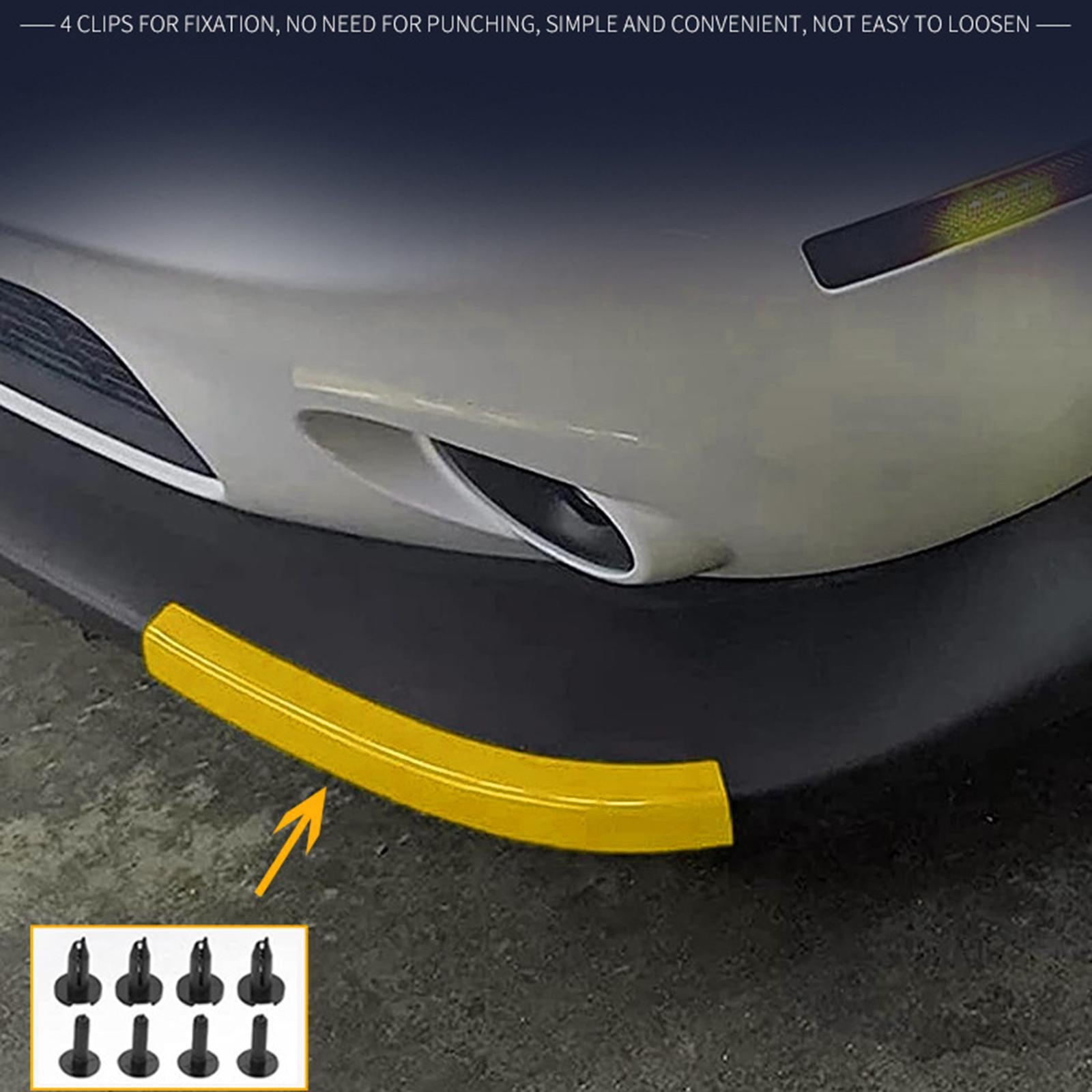 Front Bumper Lip Spoiler Accessory Corner Protector for Dodge 2015-2021 Yellow