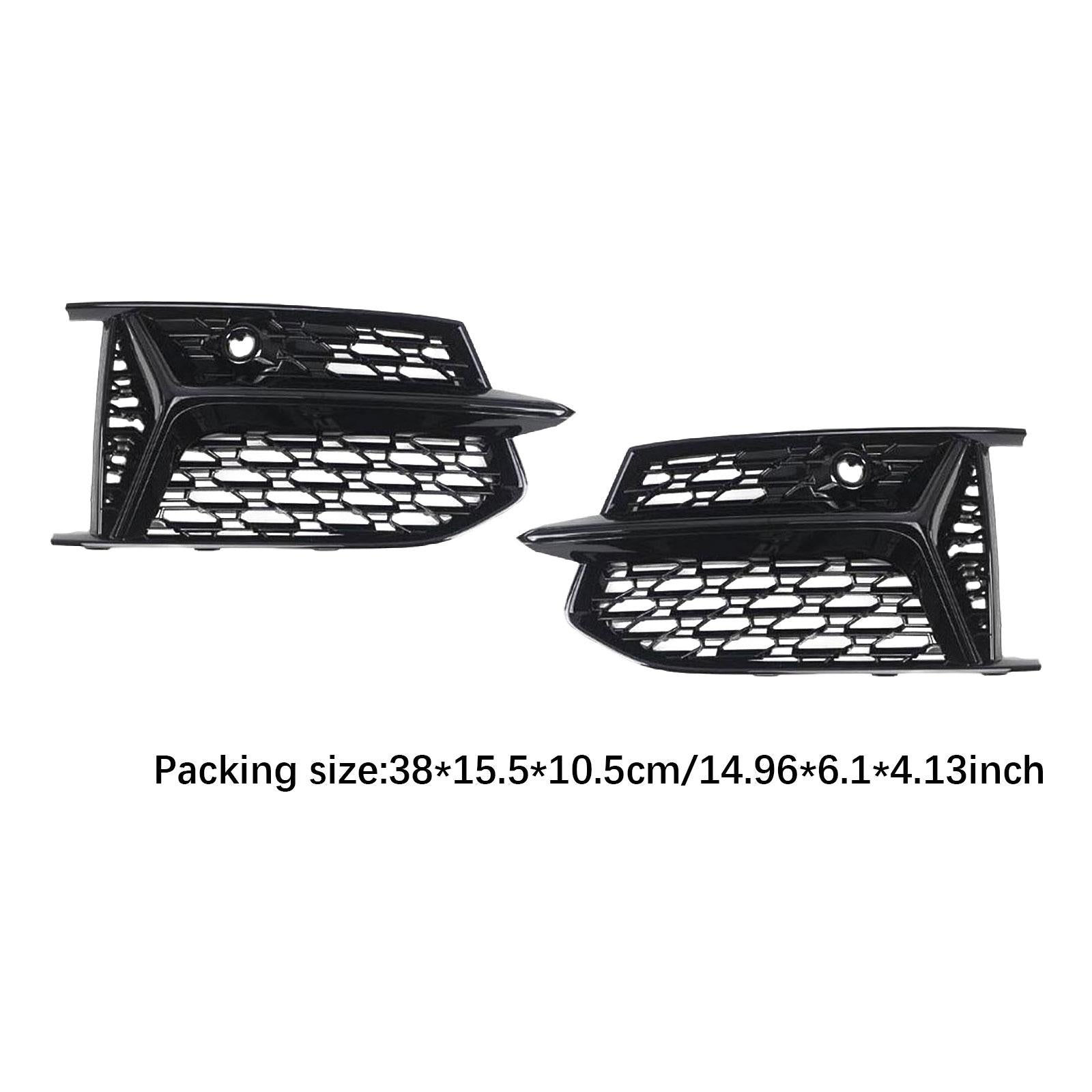 2 Pieces Front Fog Light Grill Bezel Covers for Audi A6 S-line C8 18-24