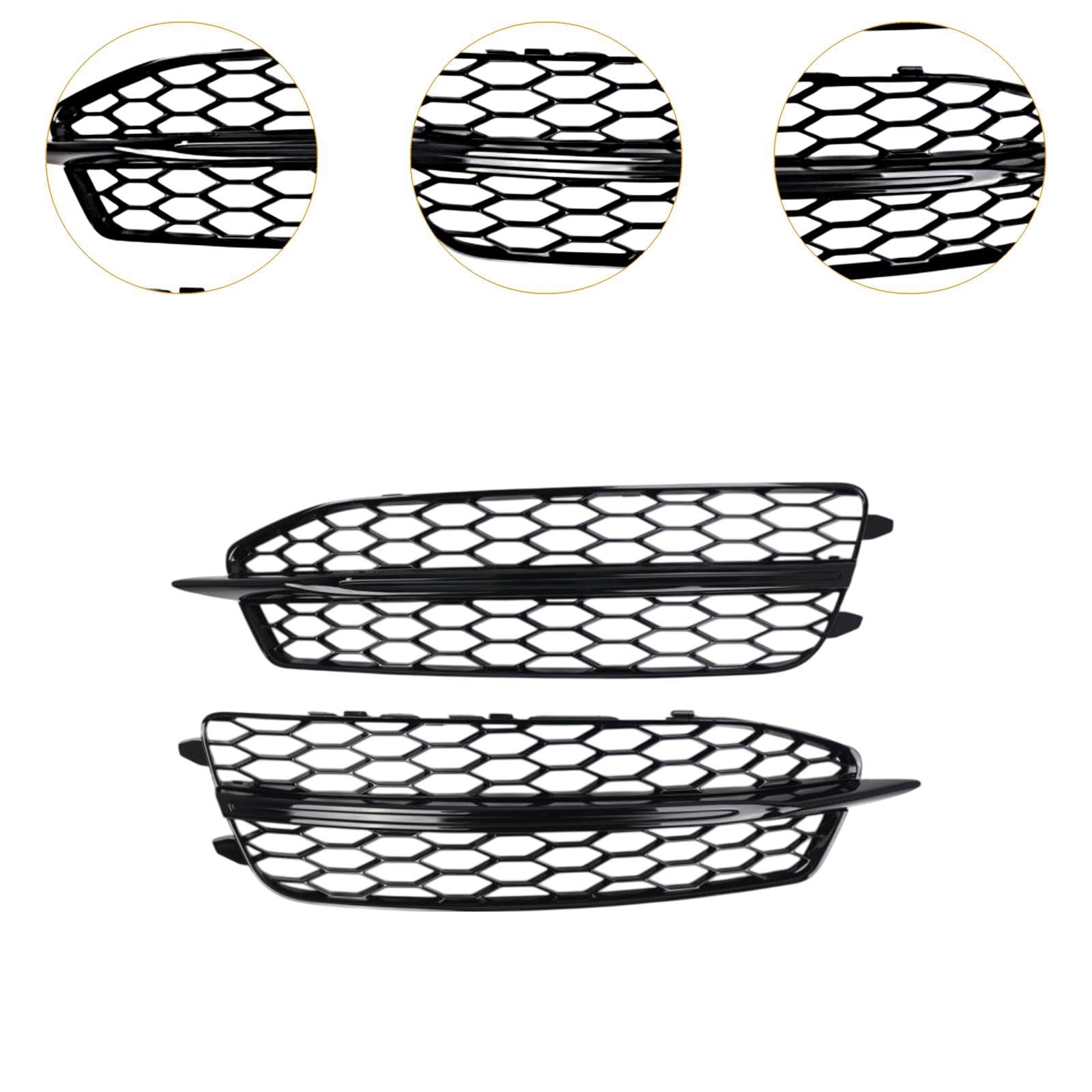 2x Car Front Fog Light Mesh Grilles 4G0807682D for Audi A6 C7 S6 Sturdy