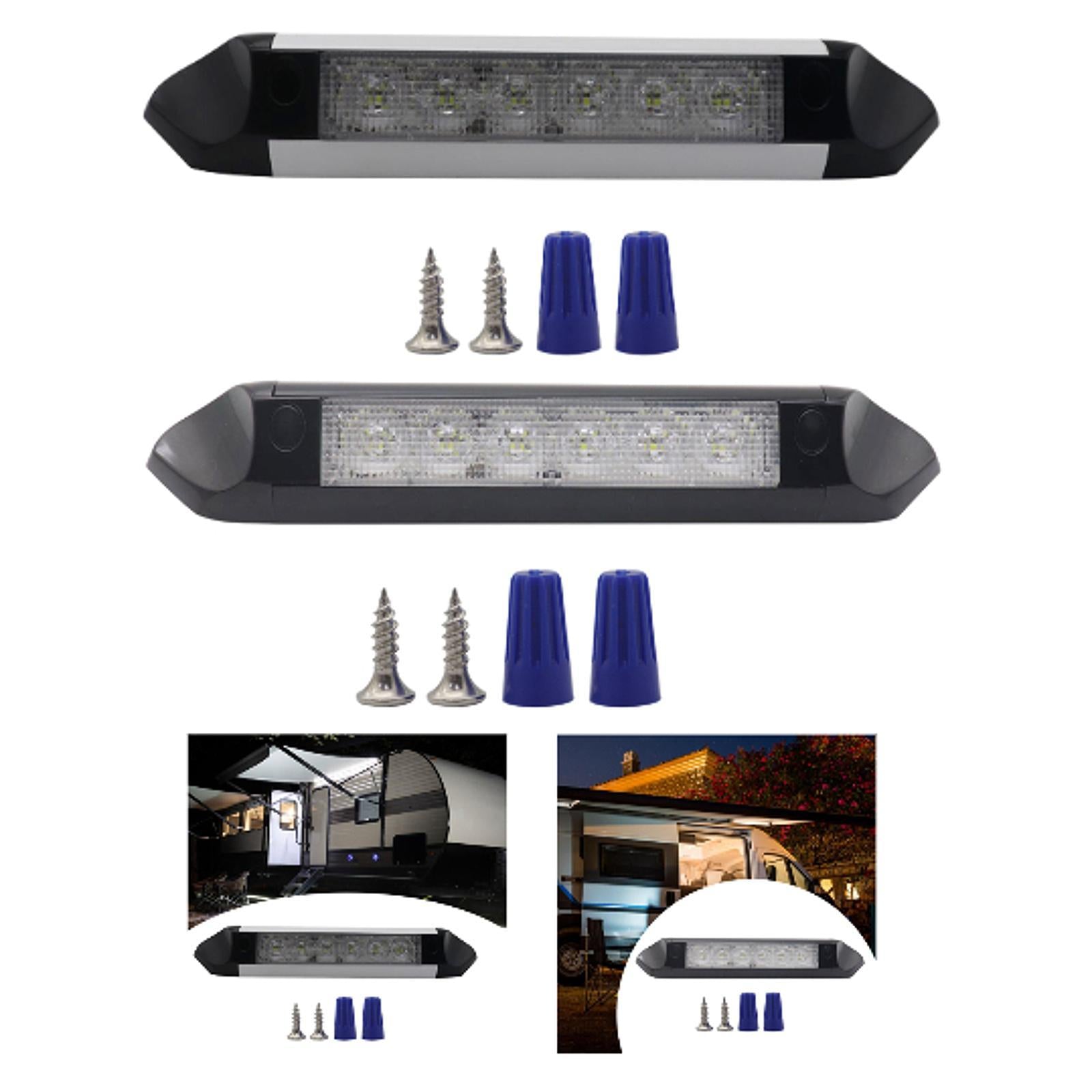 RV Exterior Light Professional High Performance 2200 Lumens Lighting Fixture Black and White