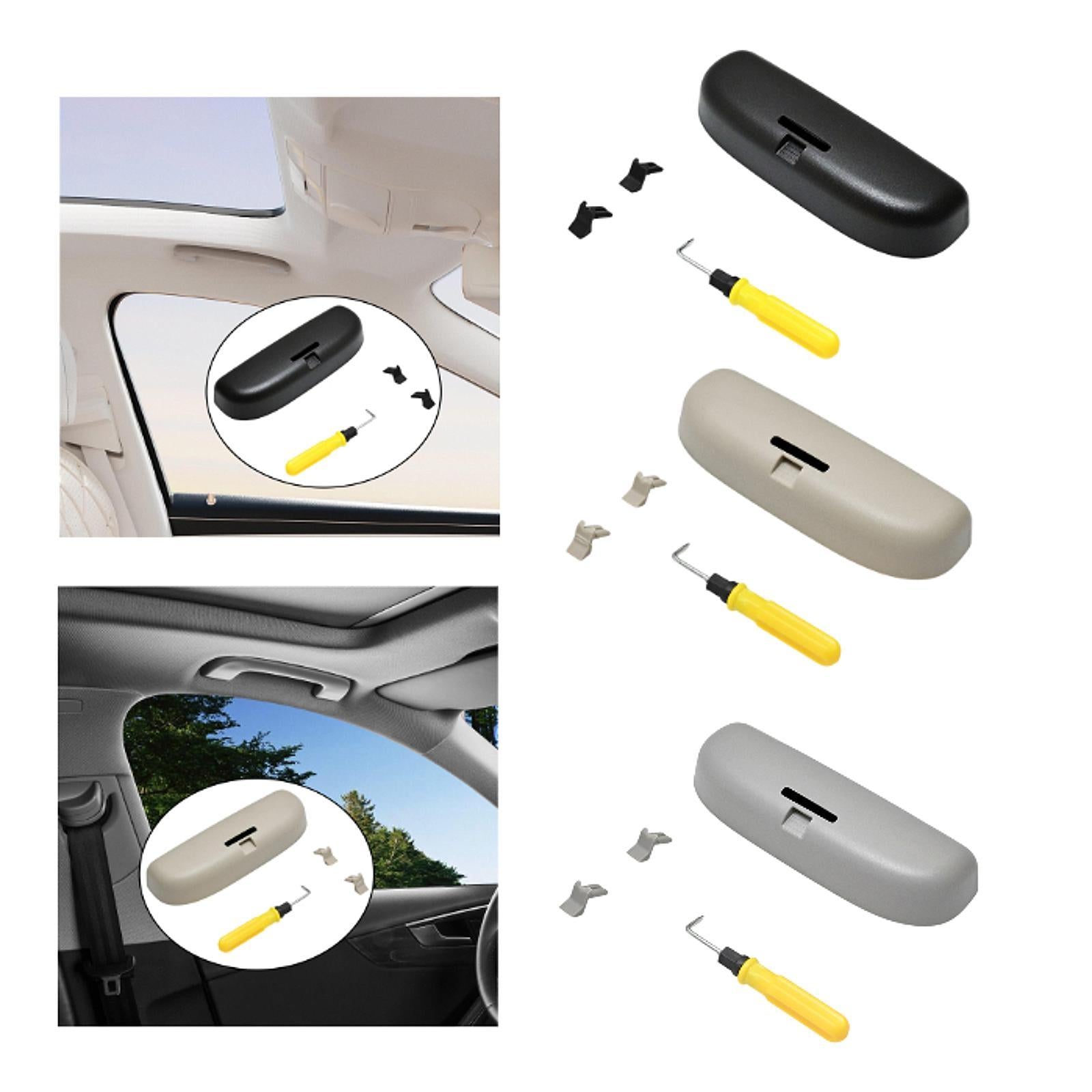 Car Sunglasses Holder Eyewear Protective Sunglasses Case for Audi A3 8V Black