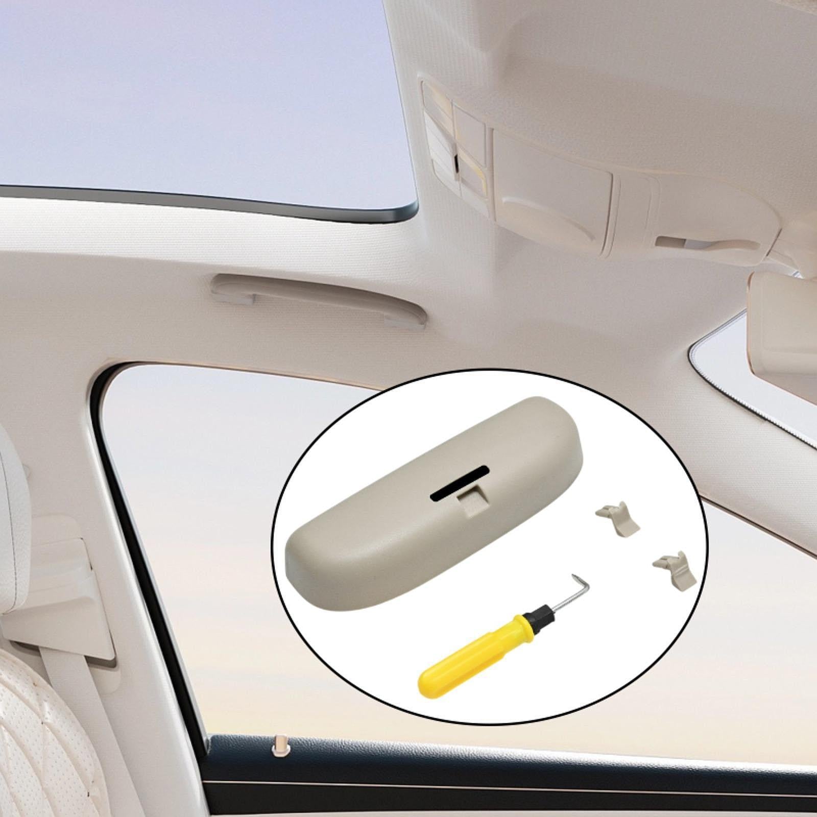 Car Sunglasses Holder Eyewear Protective Sunglasses Case for Audi A3 8V Beige