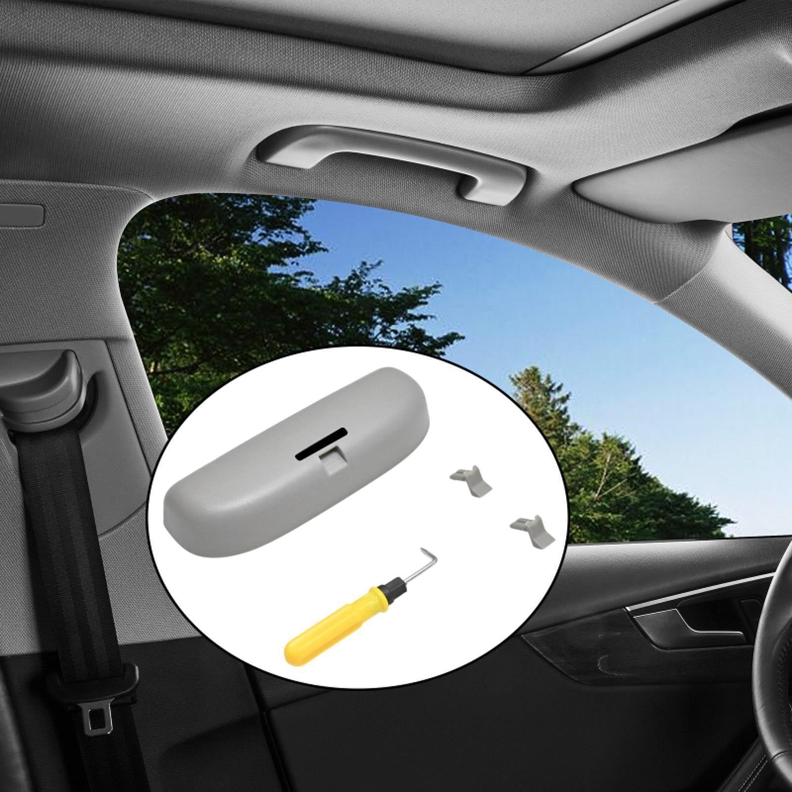 Car Sunglasses Holder Eyewear Protective Sunglasses Case for Audi A3 8V Gray