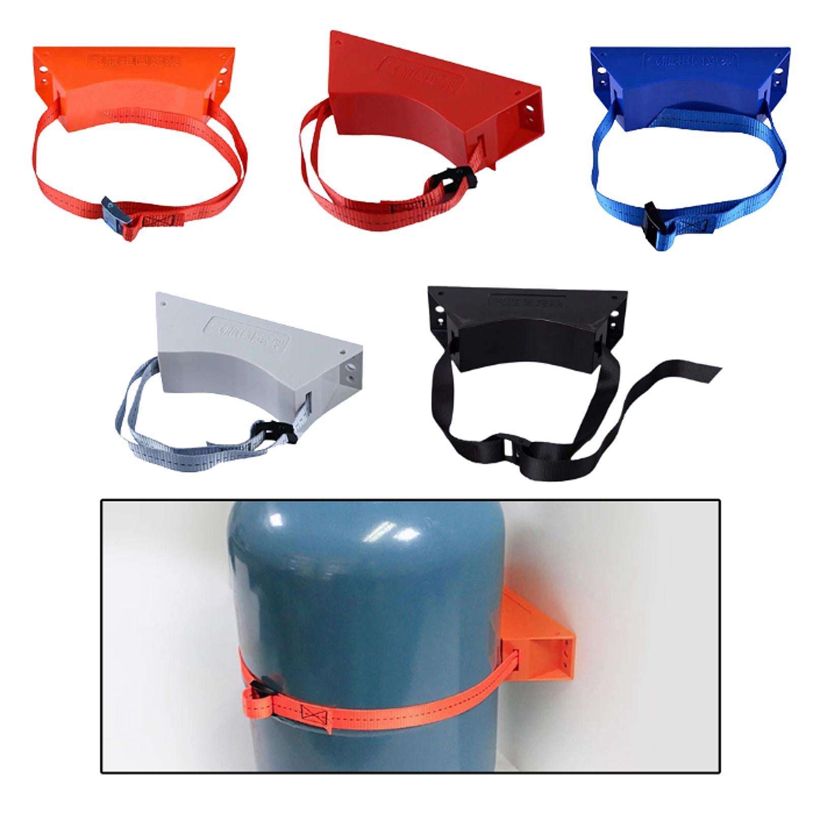 Gas Cylinder Bracket with Strong Strap Replace Accessory Portable Wall Mount Orange