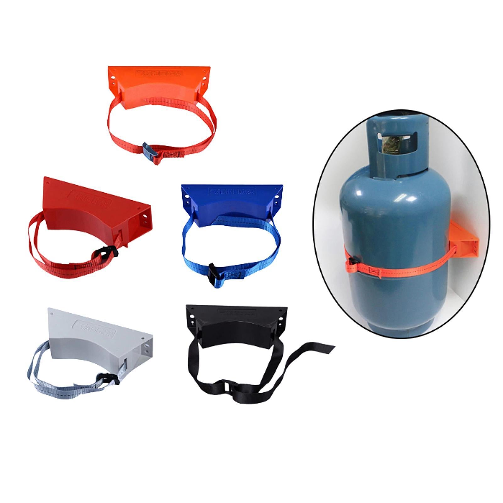Gas Cylinder Bracket with Strong Strap Replace Accessory Portable Wall Mount Orange