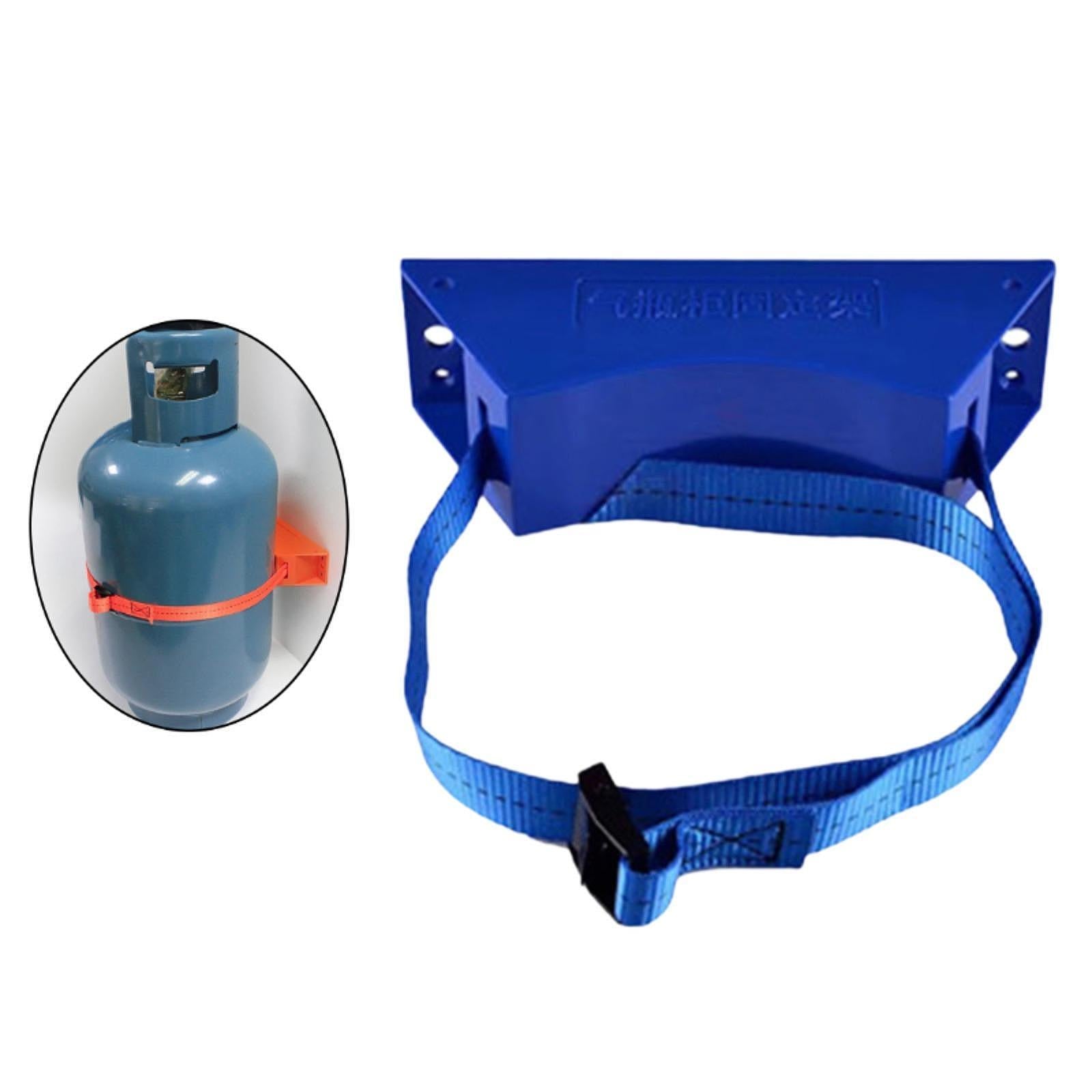 Gas Cylinder Bracket with Strong Strap Replace Accessory Portable Wall Mount Blue