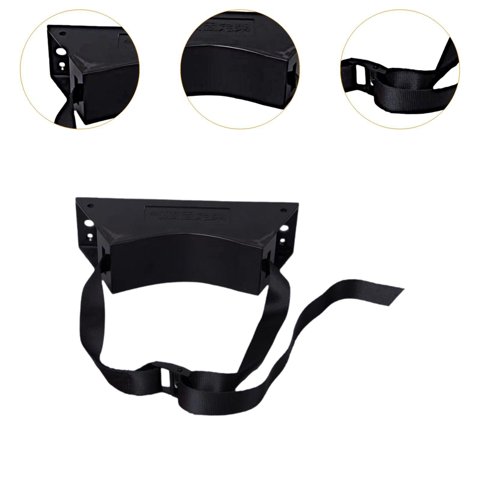 Gas Cylinder Bracket with Strong Strap Replace Accessory Portable Wall Mount Black