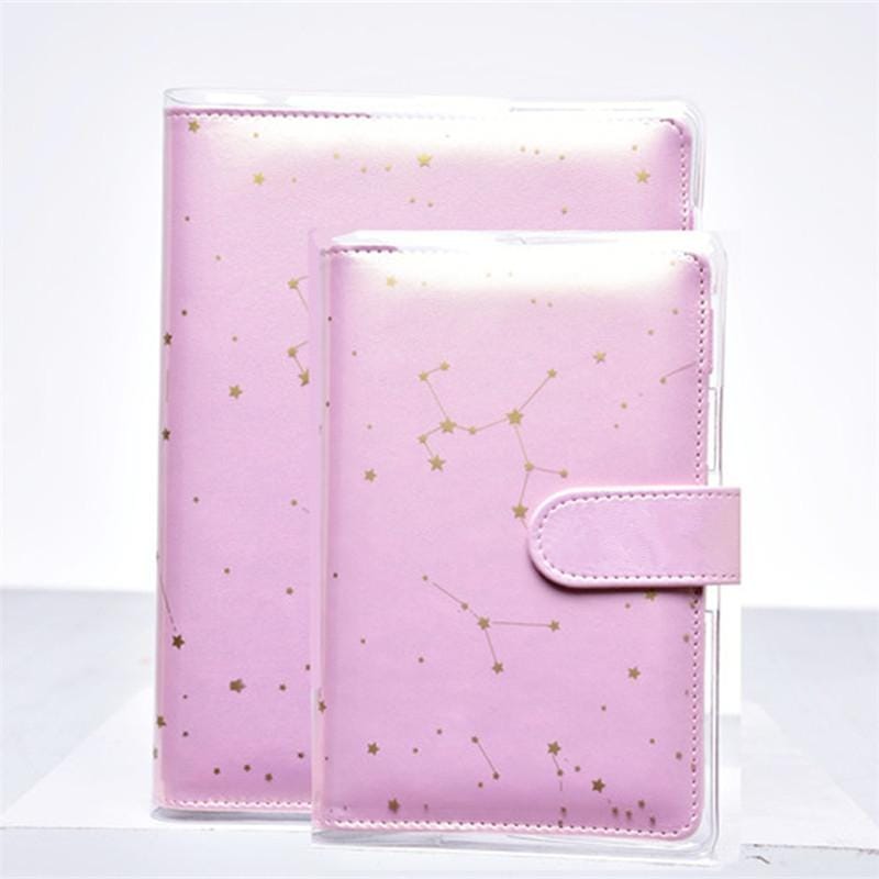 Leather Constellation Color Page School Office Stationery Diary Notebook, Size:29�20.5cm (A6)