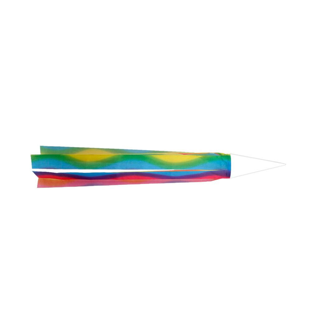 2pcs Rainbow Windsock Carp Flag Koinobori Wind Streamer Hanging Kite Decor