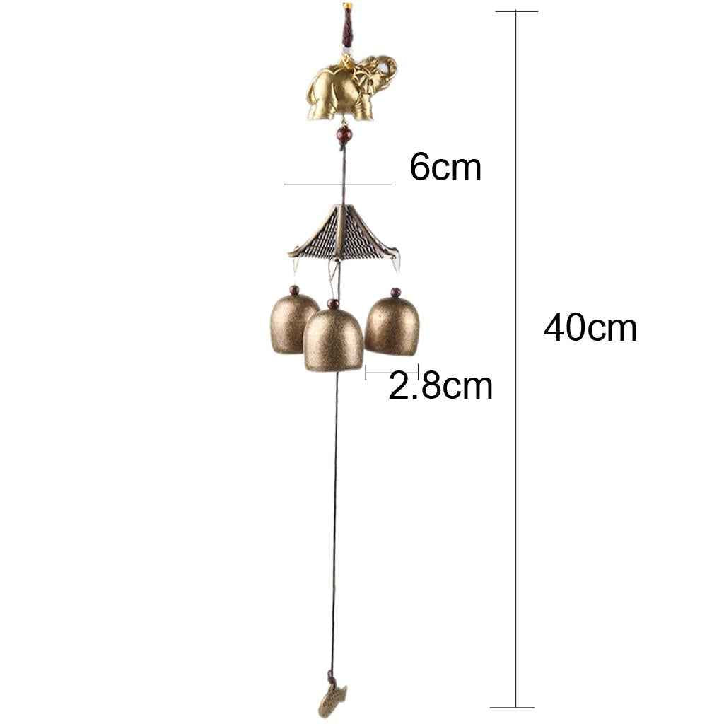 Chinese Bell Lucky Feng Shui Hanging Charm Wind Chime Garden Decor Buddha