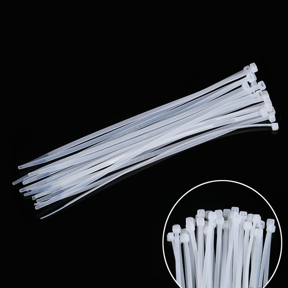 100x Self-locking Electric Nylon Cable Wire Cord Zip Tie 4 Sizes White-300mm
