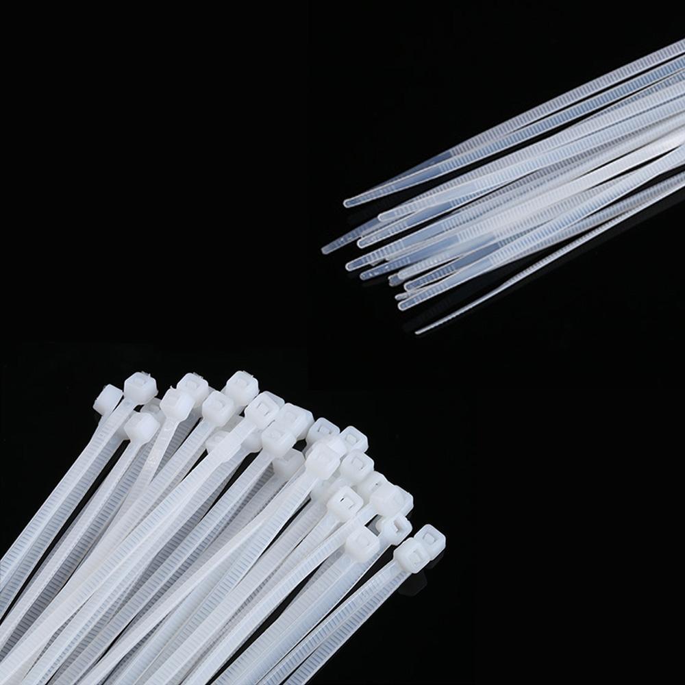 100x Self-locking Electric Nylon Cable Wire Cord Zip Tie 4 Sizes White-300mm