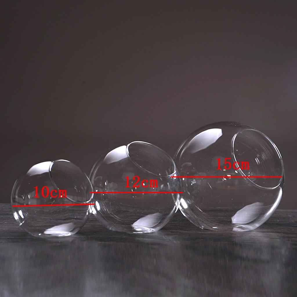 Clear Glass Vase Fishbowl Planter Terrarium Container Hydroponic Decor 15cm