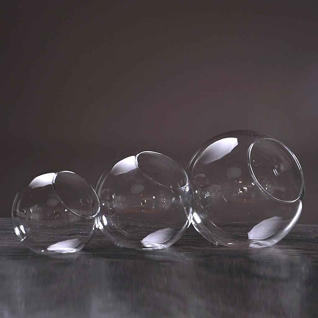 Clear Glass Vase Fishbowl Planter Terrarium Container Hydroponic Decor 15cm