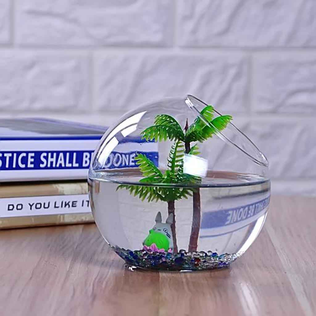 Clear Glass Vase Fishbowl Planter Terrarium Container Hydroponic Decor 15cm
